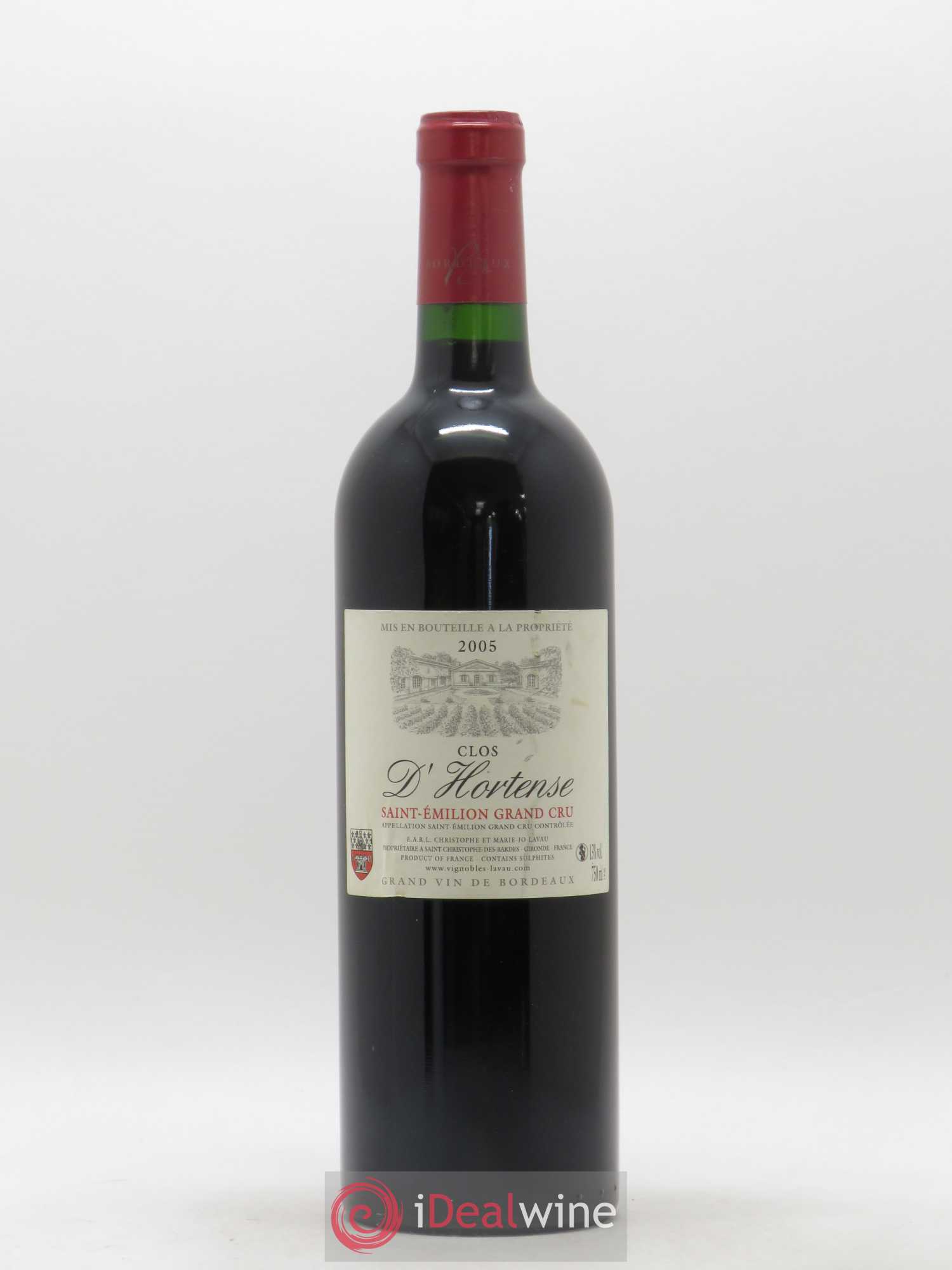Saint-Émilion Grand Cru Château Clos D'Hortense 2005 - Posten von 1 Flasche - 0