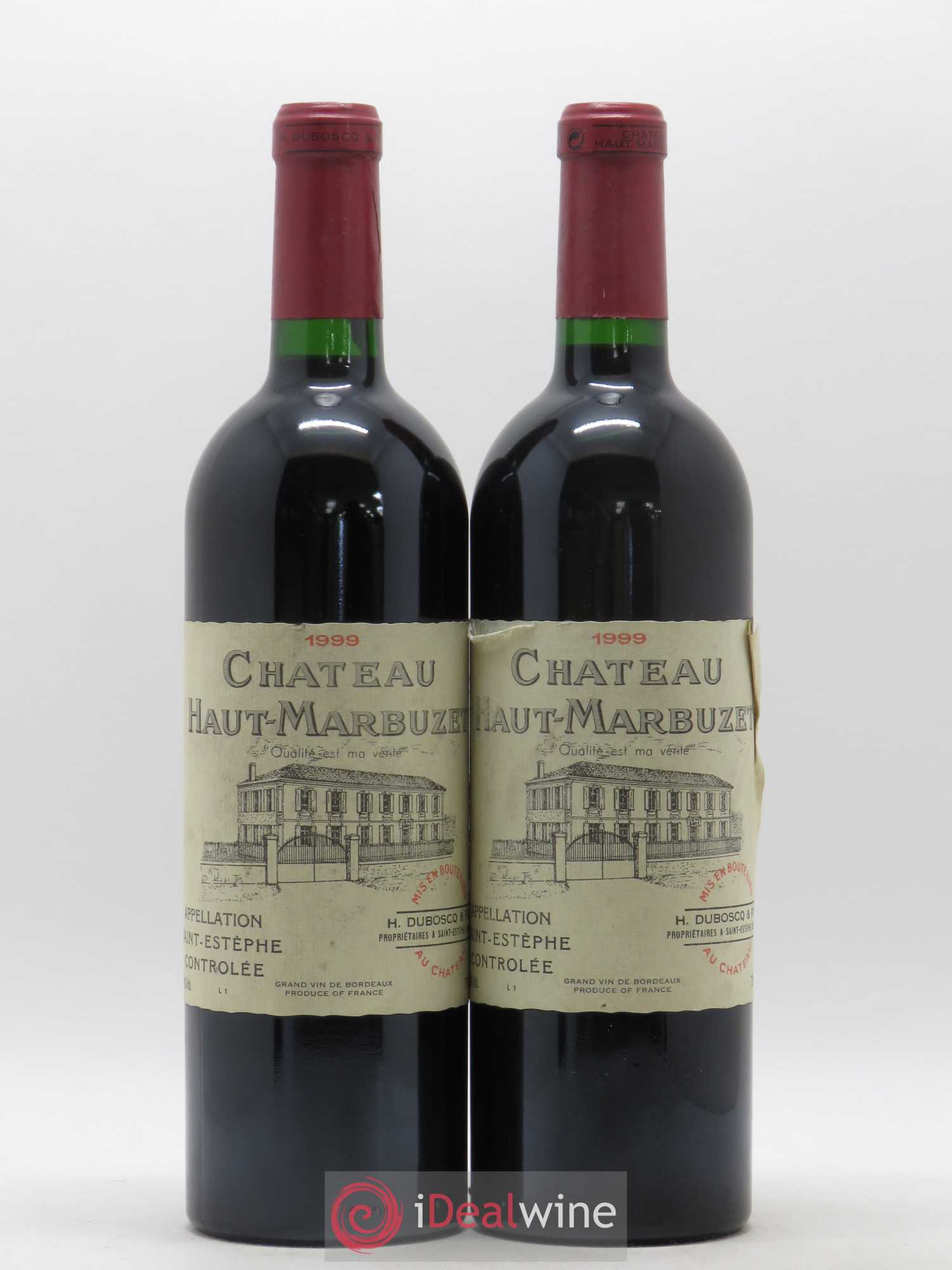 Château Haut Marbuzet 1999 - Lot de 2 bouteilles - 0