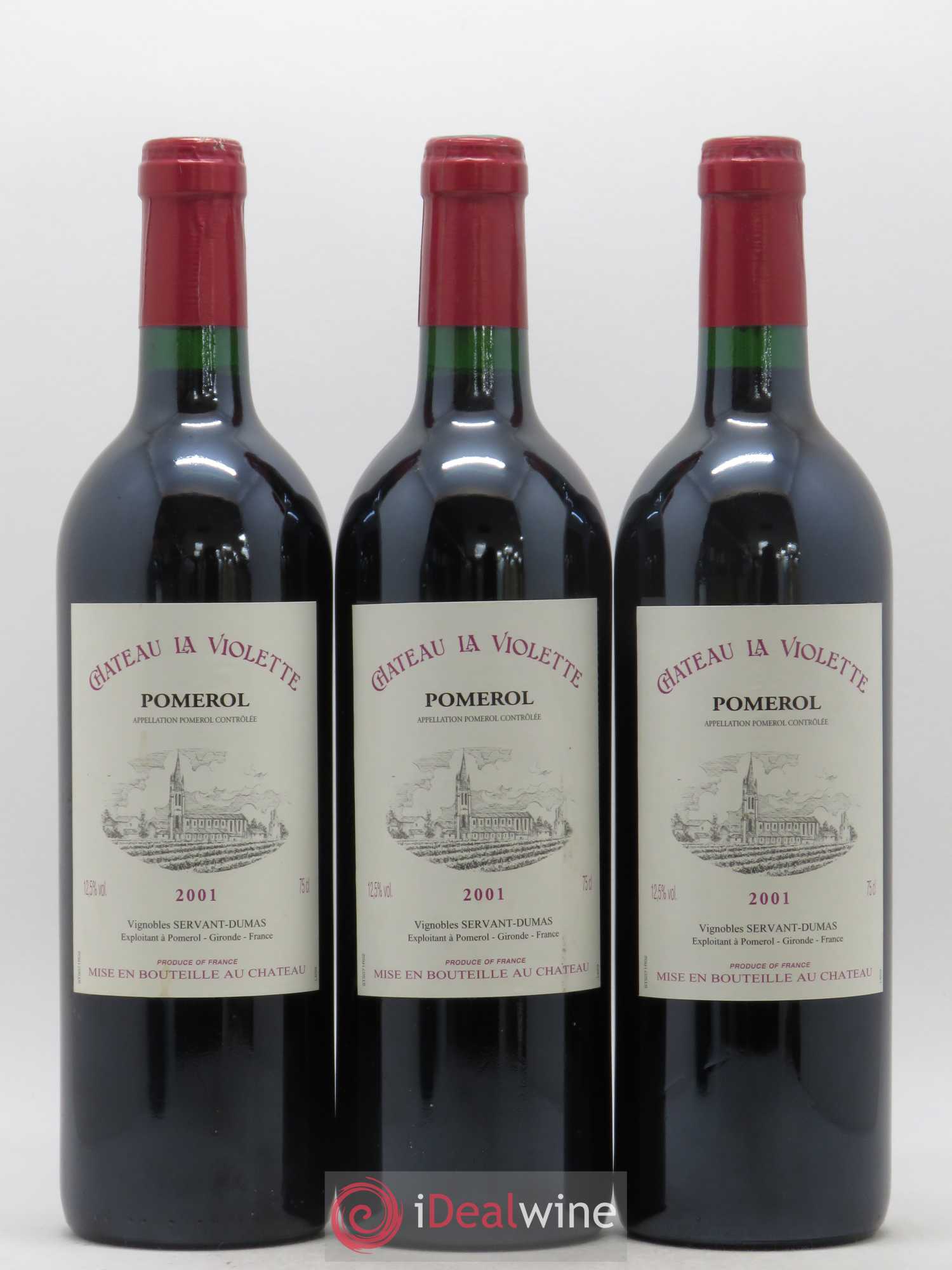 Château la Violette 2001 - Lot de 3 bouteilles - 0