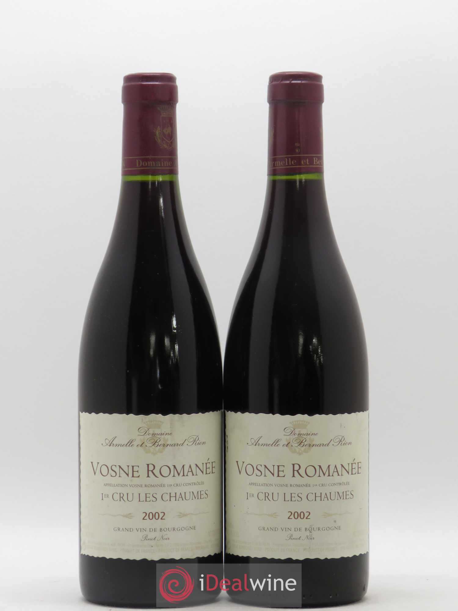 Vosne-Romanée 1er Cru Armelle et Bernard Rion 2002 - Lot de 2 bouteilles - 0