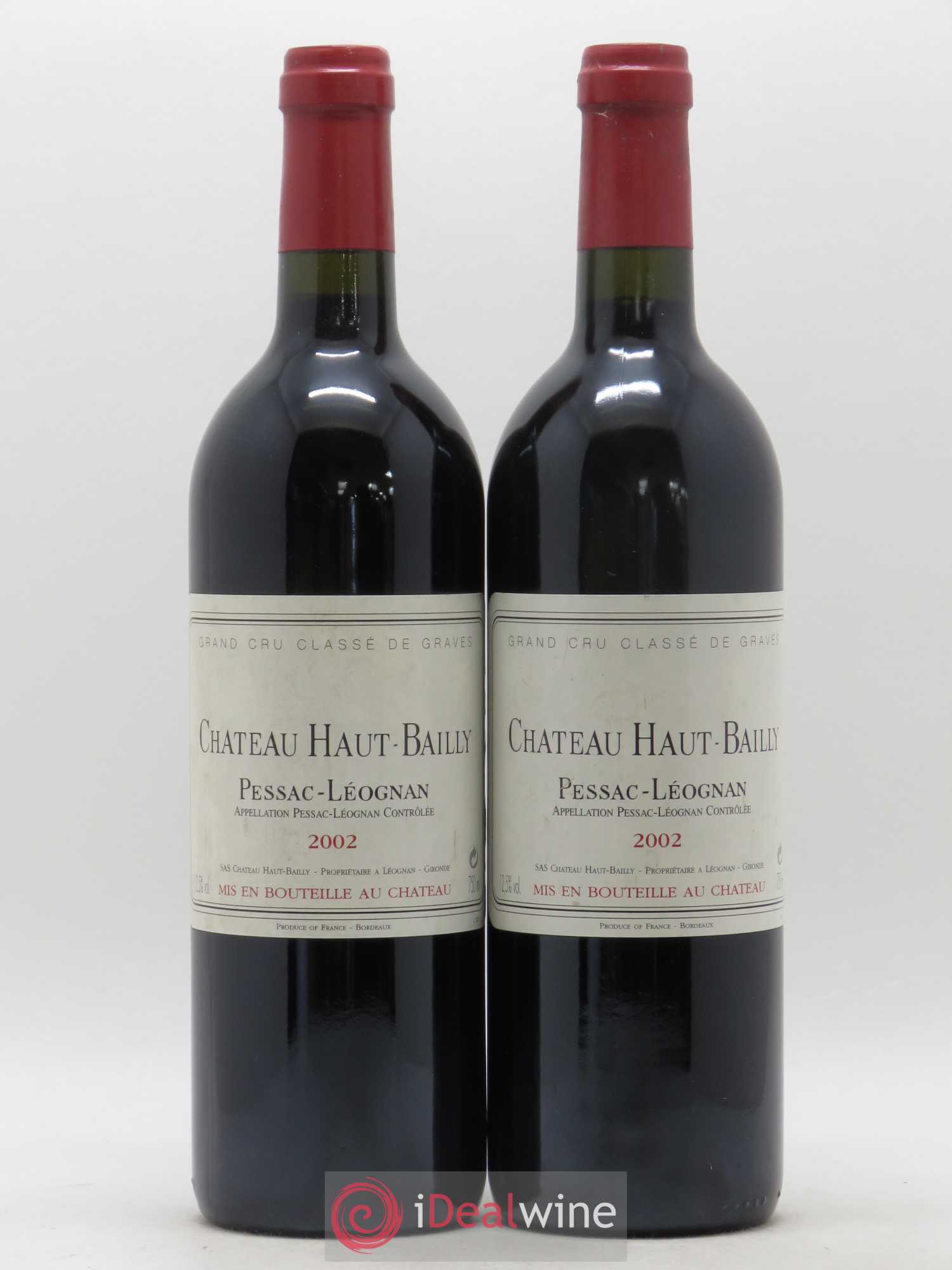 Château Haut-Bailly Cru Classé de Graves 2002 - Lot de 2 bouteilles - 0