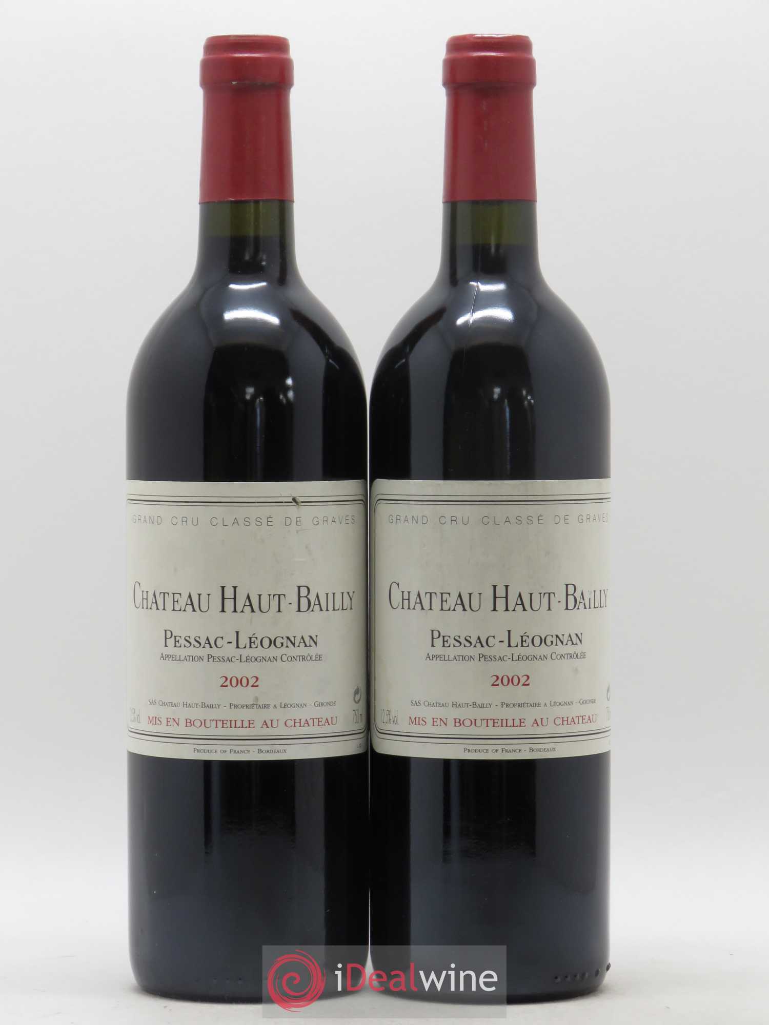 Château Haut-Bailly Cru Classé de Graves 2002 - Lot de 2 bouteilles - 0