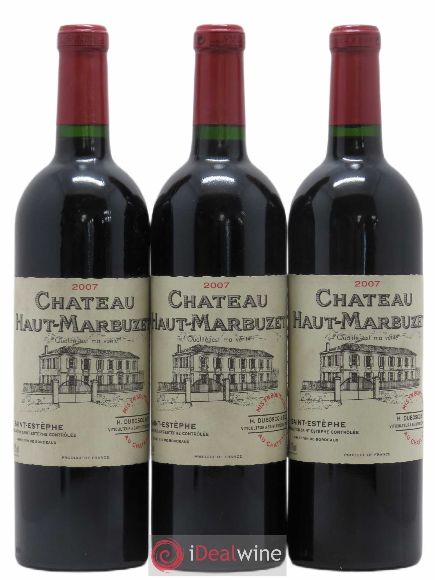Château Haut Marbuzet 2007 - Lot de 3 bouteilles - 0