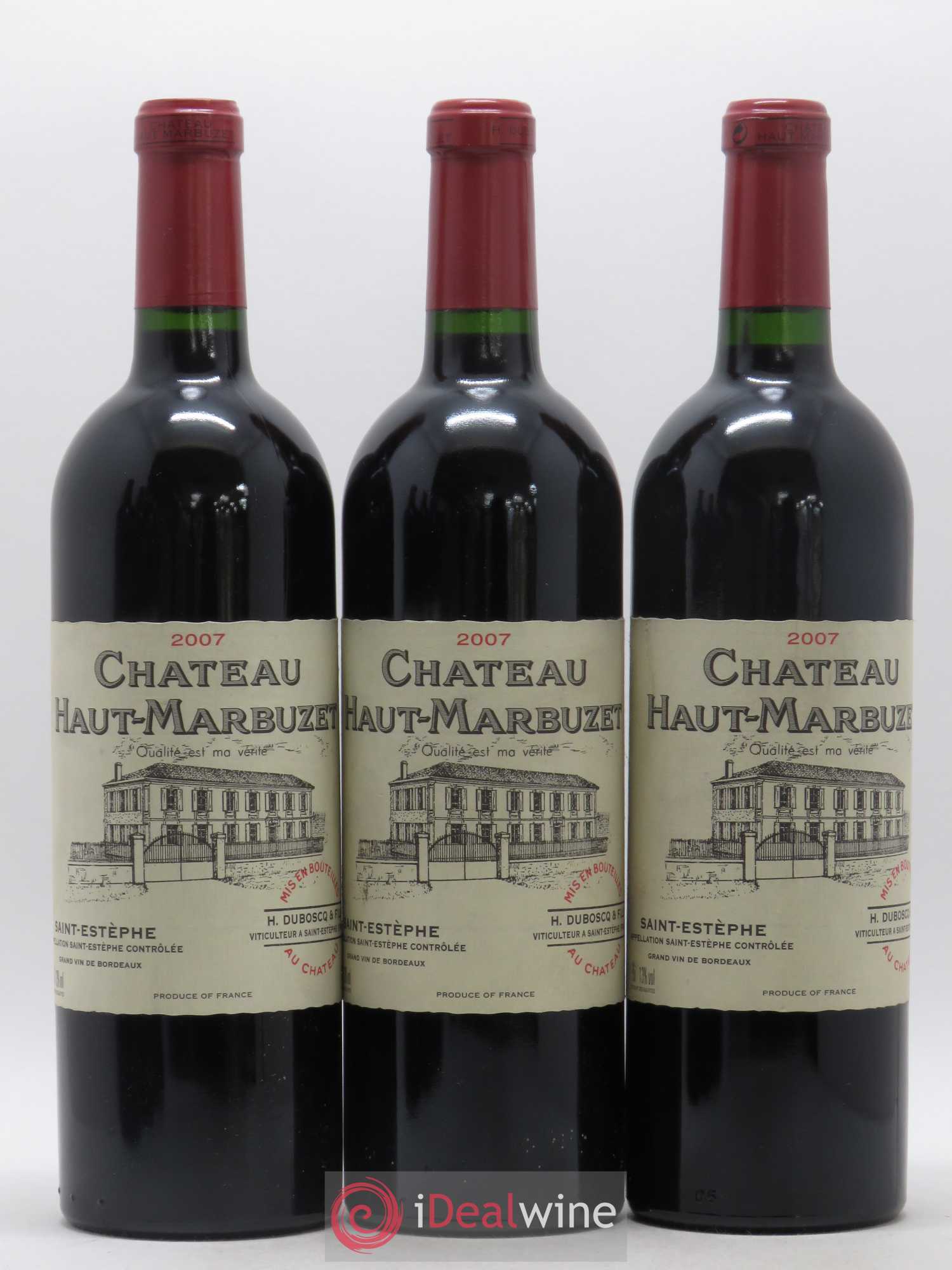 Château Haut Marbuzet 2007 - Lot de 6 bouteilles - 1