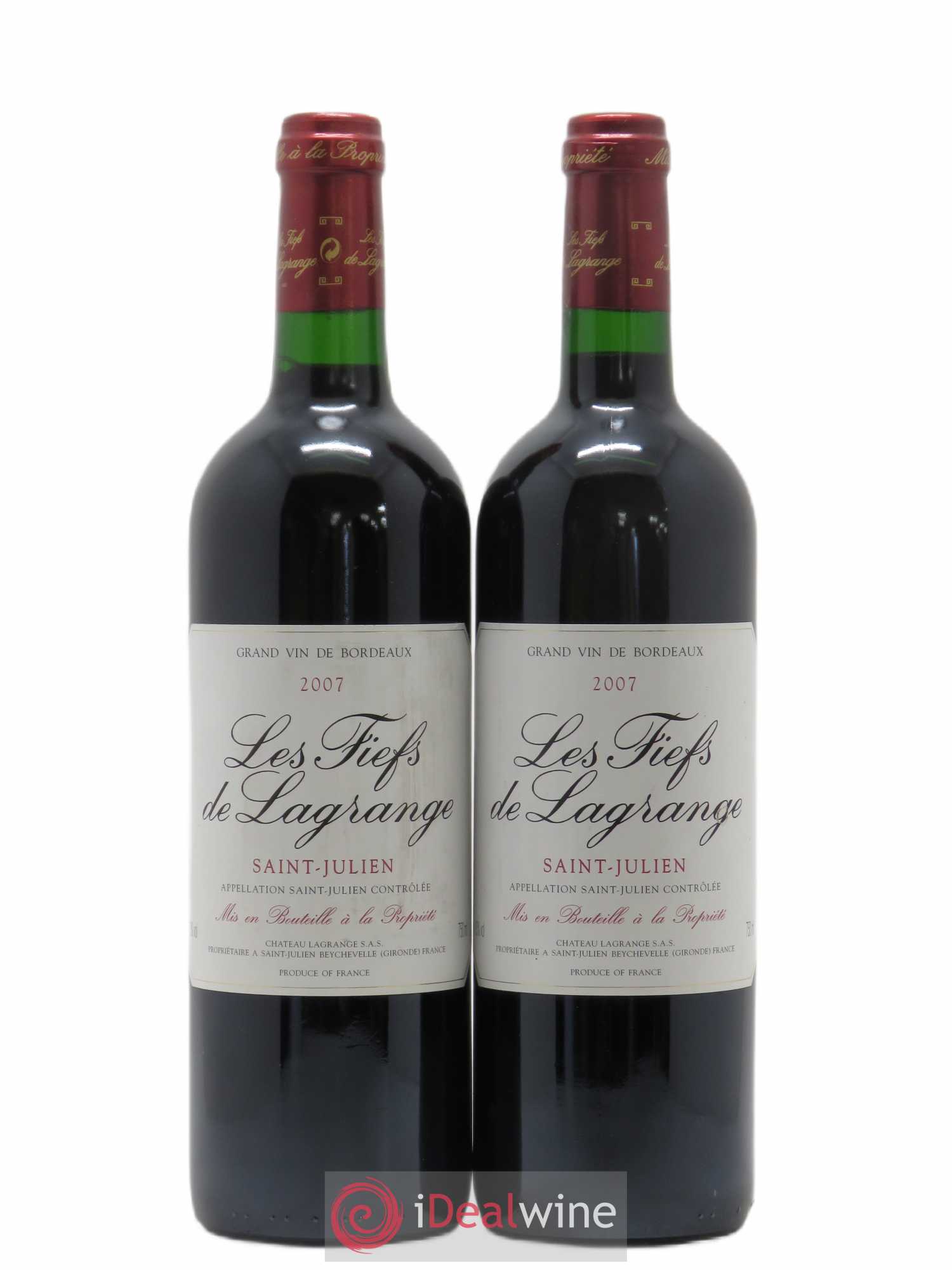 Les Fiefs de Lagrange Second Vin (sans prix de réserve) 2007 - Lot de 2 bouteilles - 0