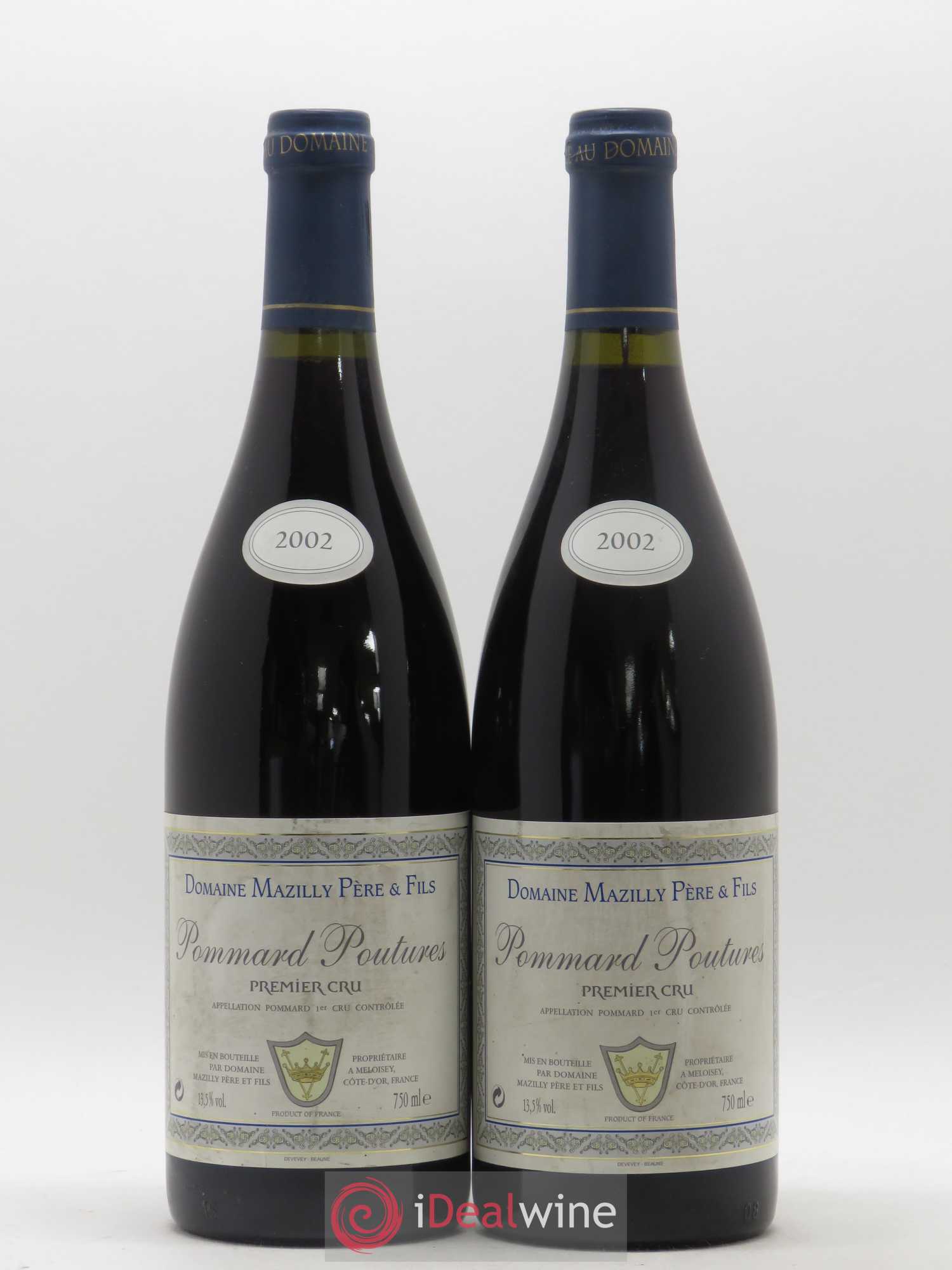Pommard 1er Cru Poutures Mazilly 2002 - Lot de 2 bouteilles - 0