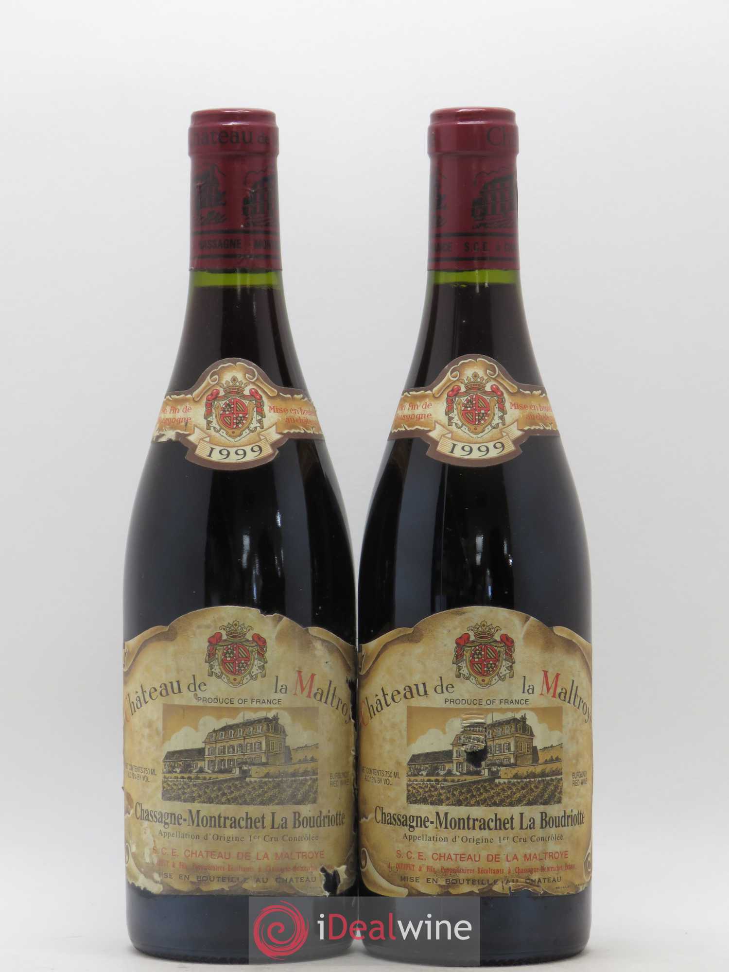 Chassagne-Montrachet 1er Cru La Boudriotte 1999 - Lot de 2 bouteilles - 0