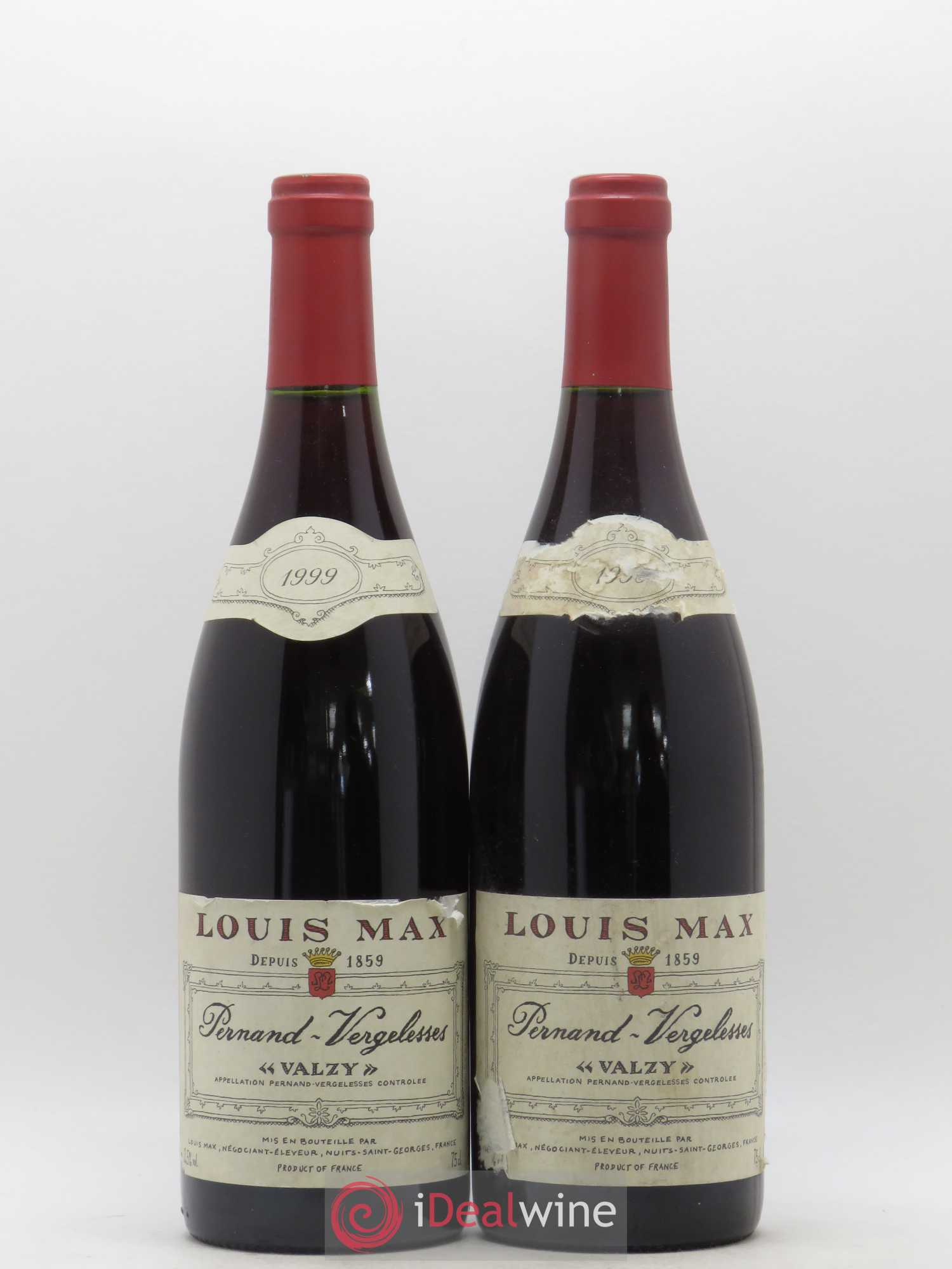 Pernand-Vergelesses Valzy Louis Max 1999 - Lot de 2 bouteilles - 0
