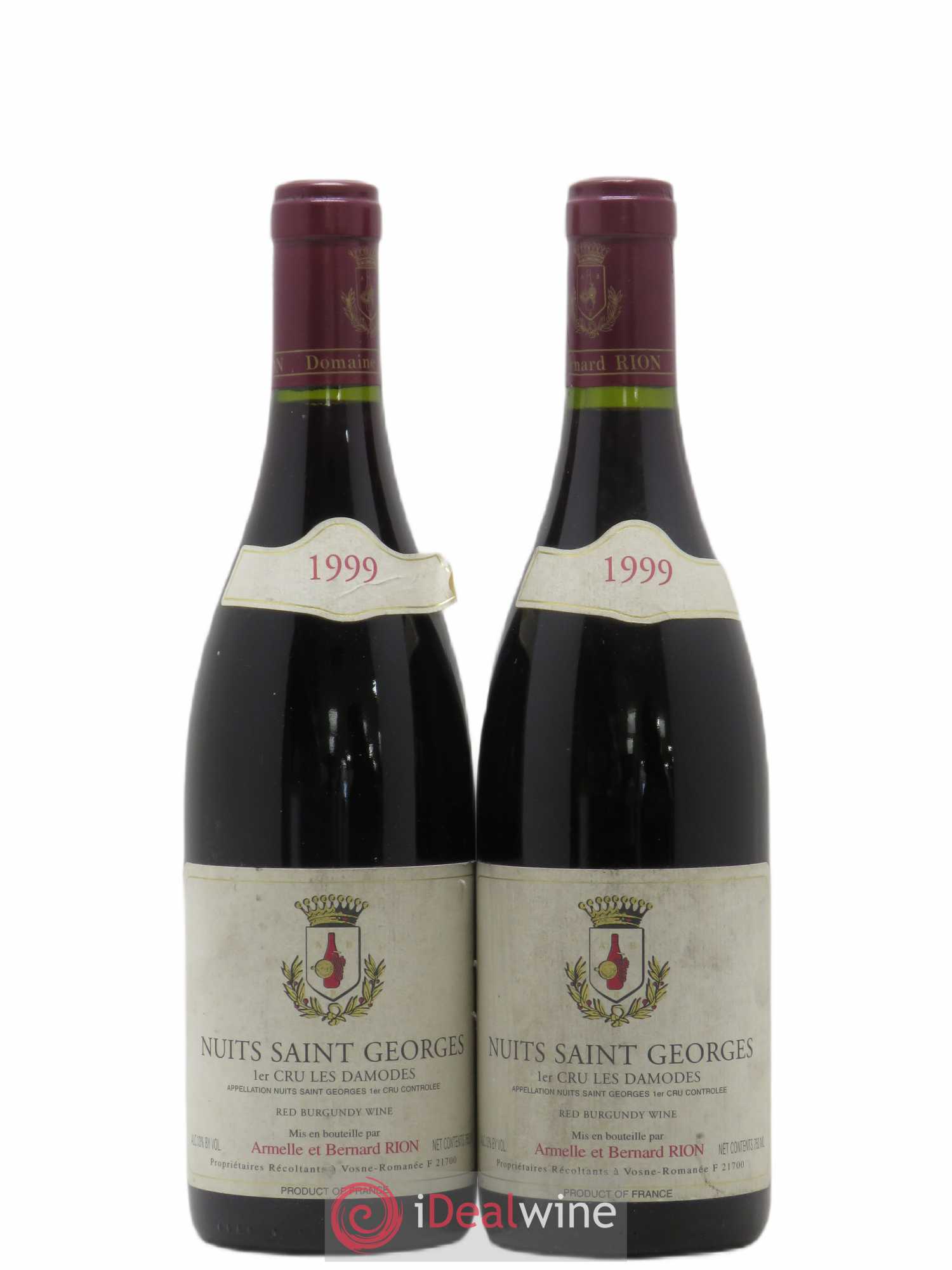 Nuits-Saint-Georges 1er Cru Armelle et Bernard Rion 1999 - Lot de 2 bouteilles - 0