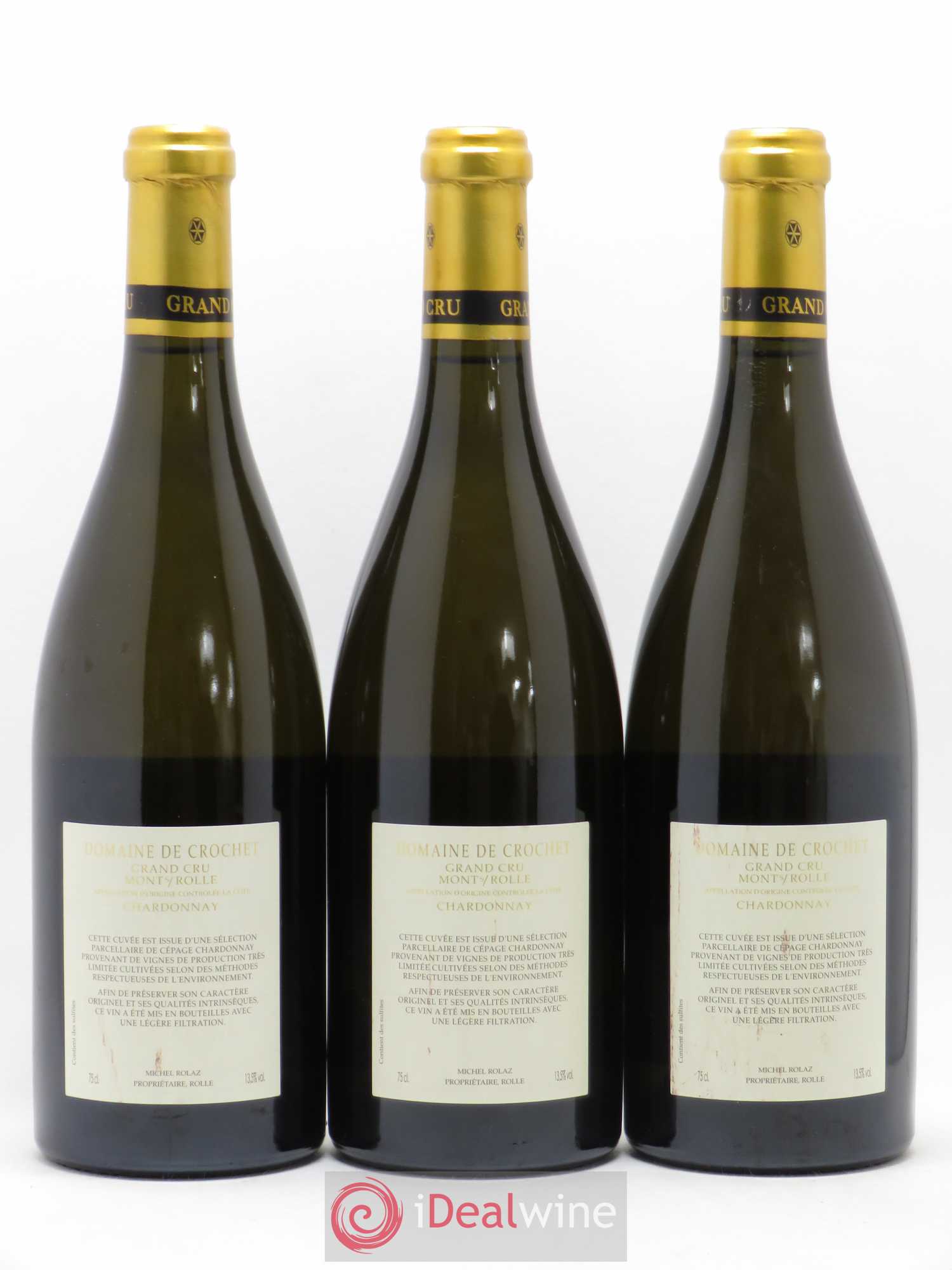 Divers AOC La Cote GC Mont sur Rolle Chardonnay domaine de Crochet (sans prix de réserve) 2014 - Posten von 3 Flaschen - 1