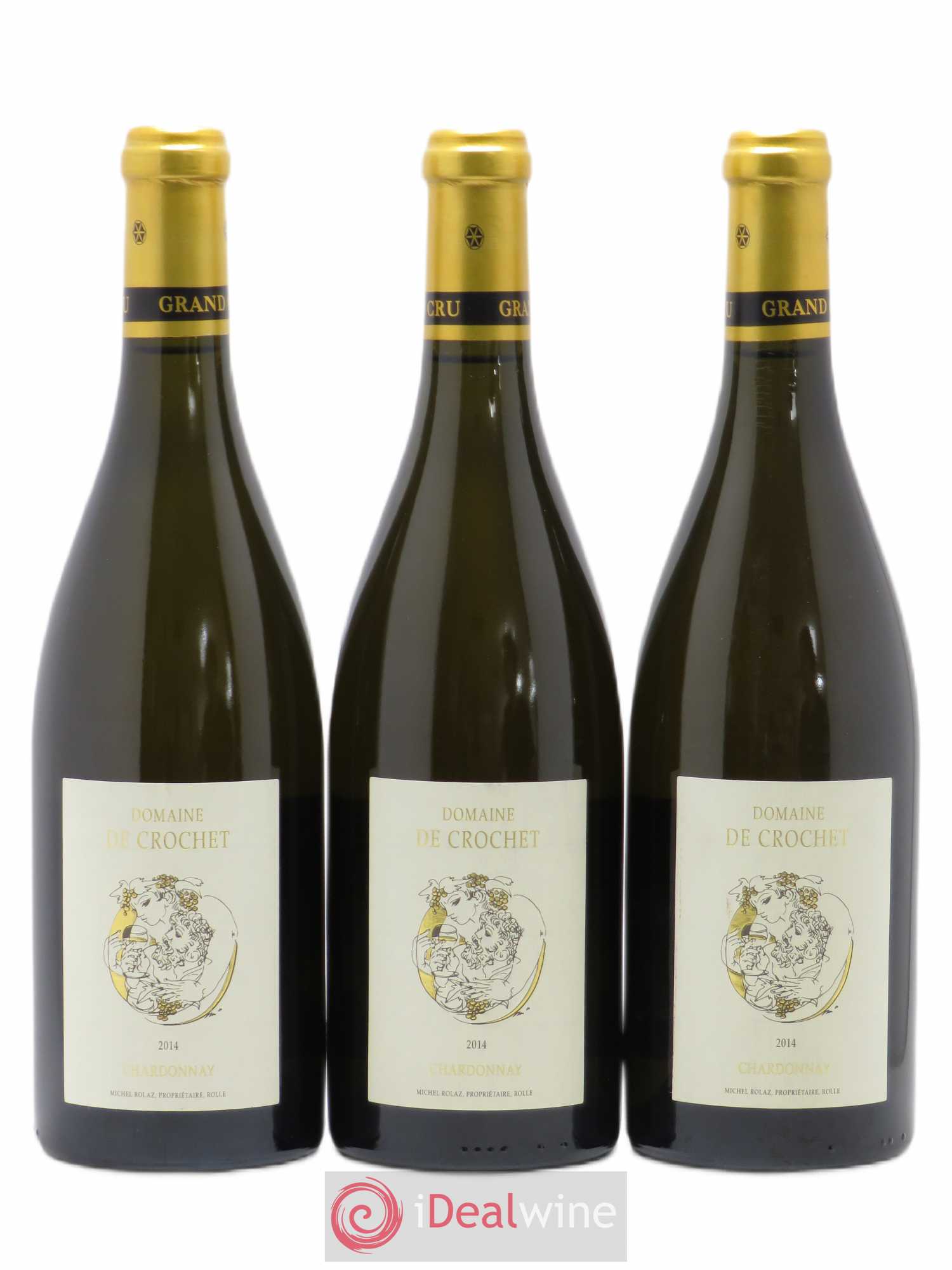 Divers AOC La Cote GC Mont sur Rolle Chardonnay domaine de Crochet (sans prix de réserve) 2014 - Posten von 3 Flaschen - 0