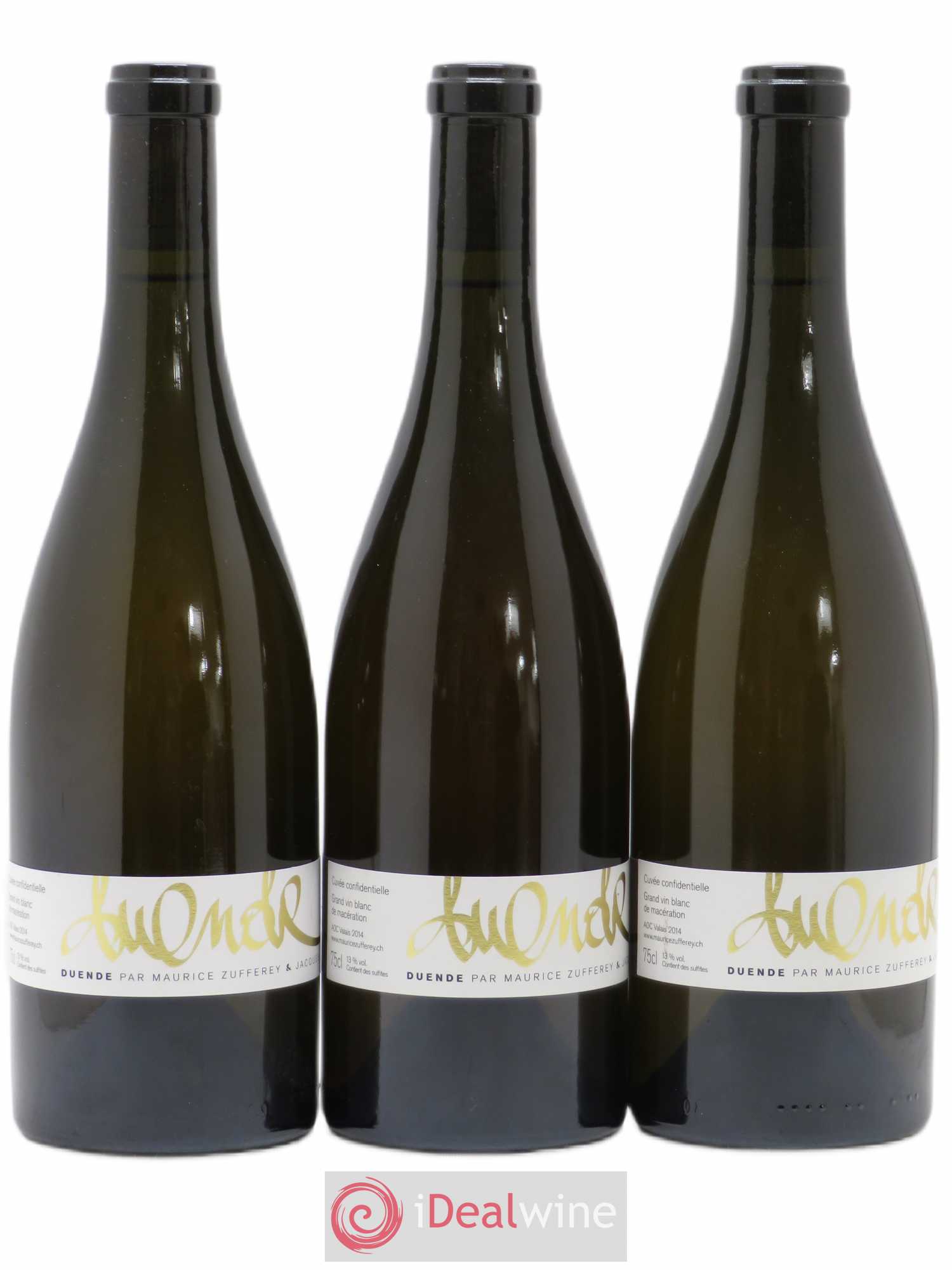 Divers Duende Assemblage Blanc Maurice Zufferey cuvée Confidentielle (sans prix de réserve) 2014 - Posten von 3 Flaschen - 0