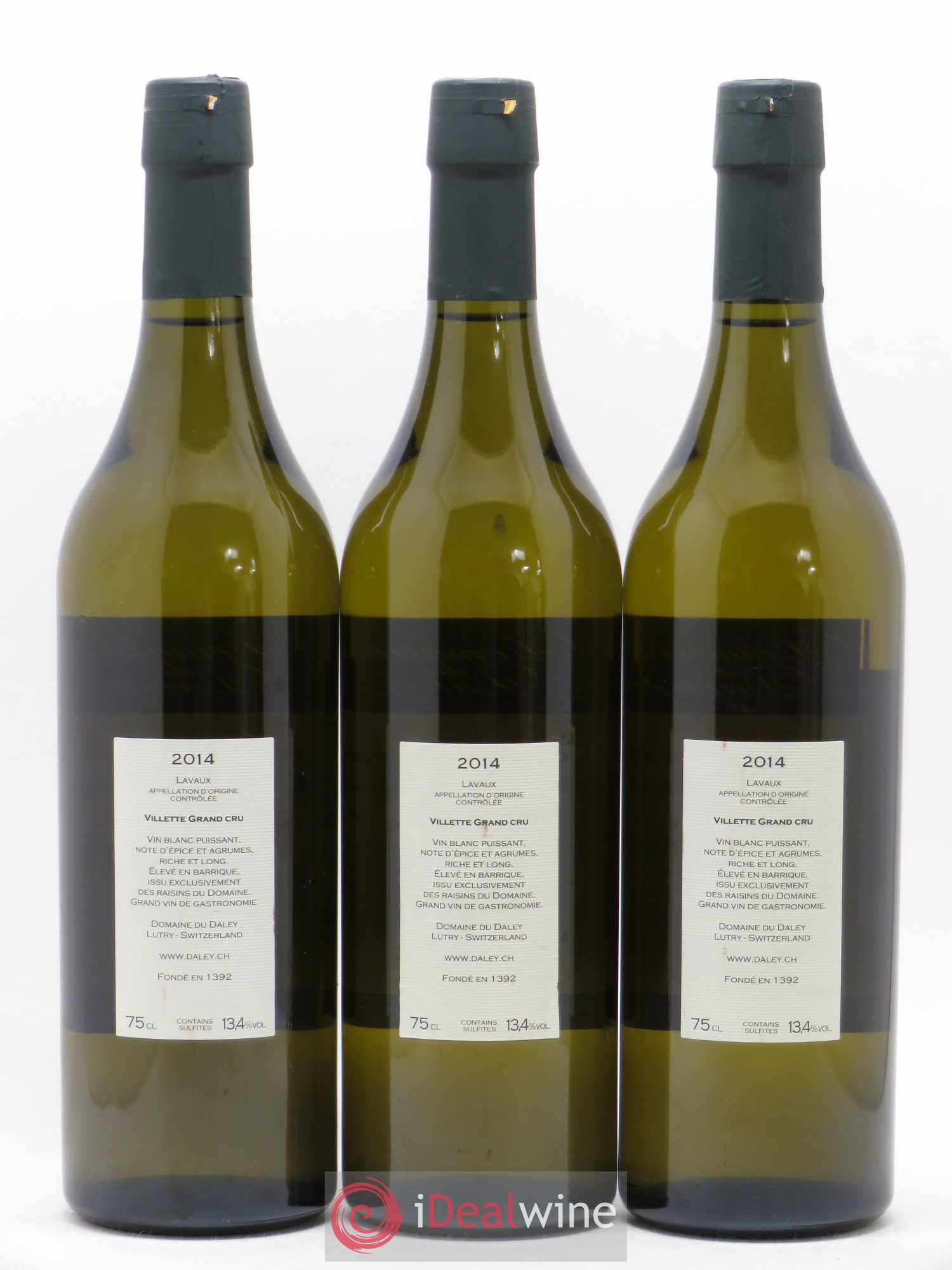 Divers AOC Lavaux Villette GC Chardonnay Grande Réserve Cyril Severin Domaine du Daley 2014 - Posten von 6 Flaschen - 2