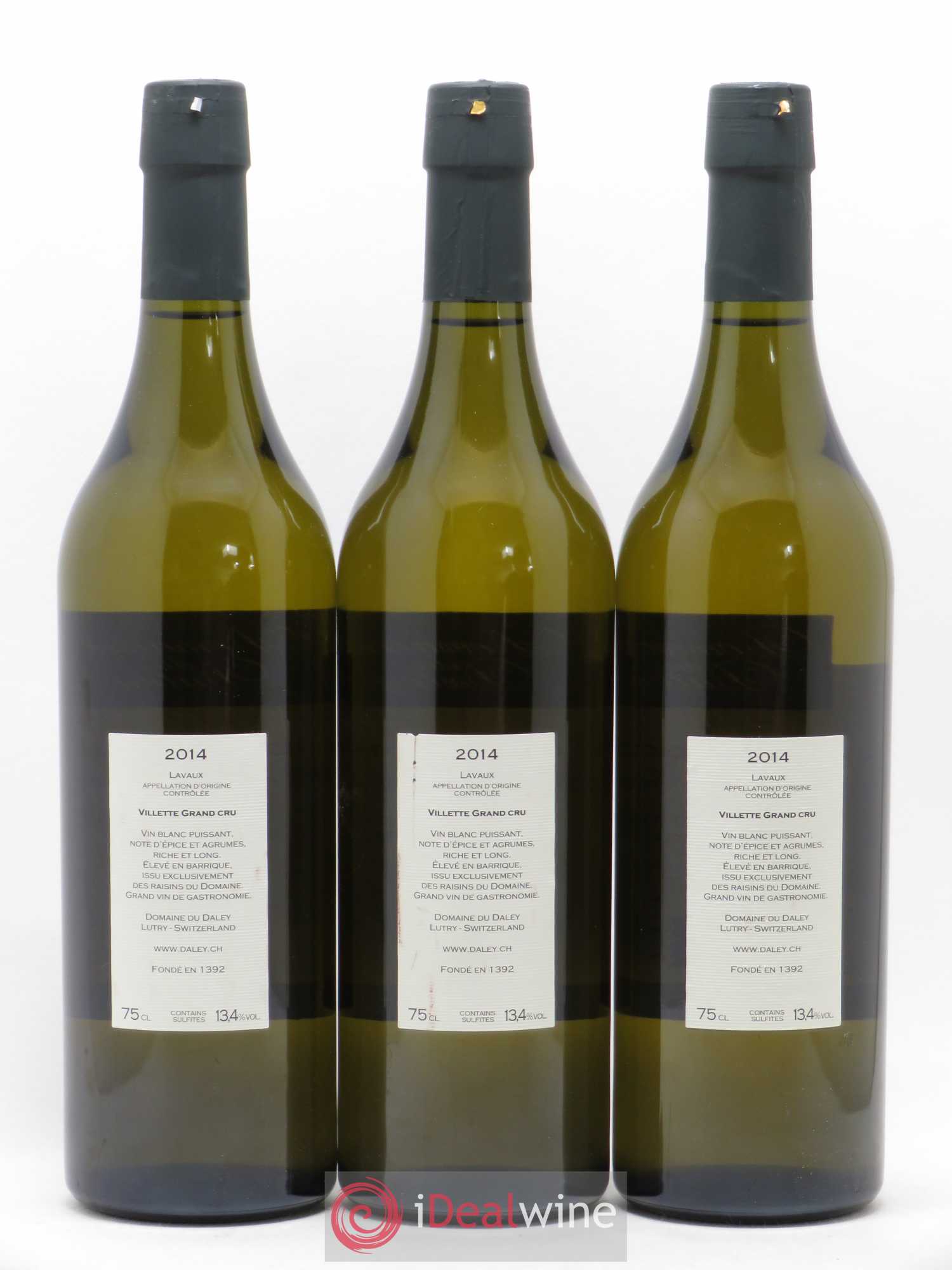 Divers AOC Lavaux Villette GC Chardonnay Grande Réserve Cyril Severin Domaine du Daley 2014 - Posten von 3 Flaschen - 1