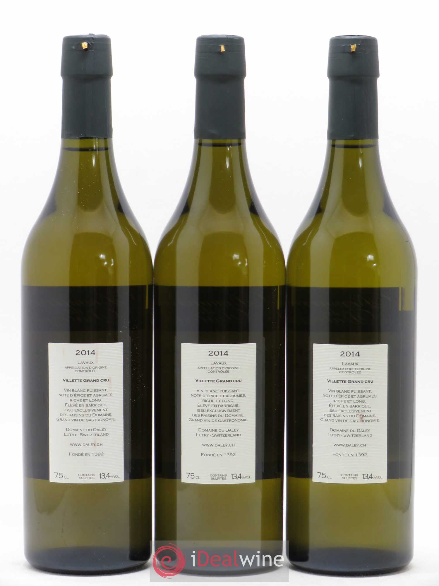 Divers AOC Lavaux Villette GC Chardonnay Grande Réserve Cyril Severin Domaine du Daley 2014 - Posten von 3 Flaschen - 1