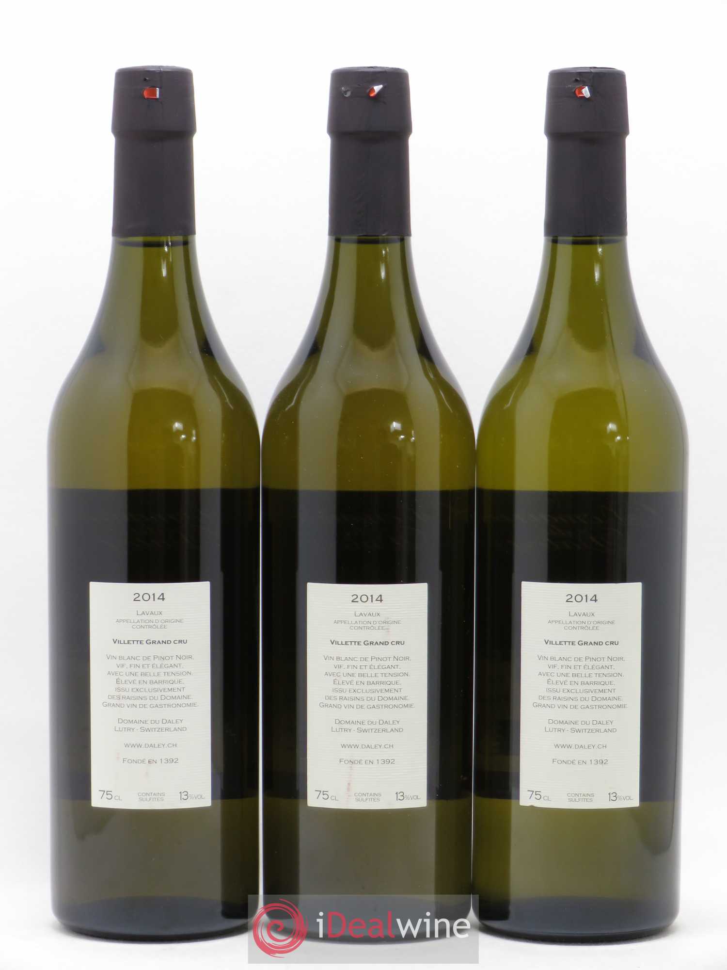 Divers AOC Lavaux Villette GC Blanc de Noirs Grande Reserve Domaine du Daley Cyril Severin 2014 - Lot of 3 bottles - 1