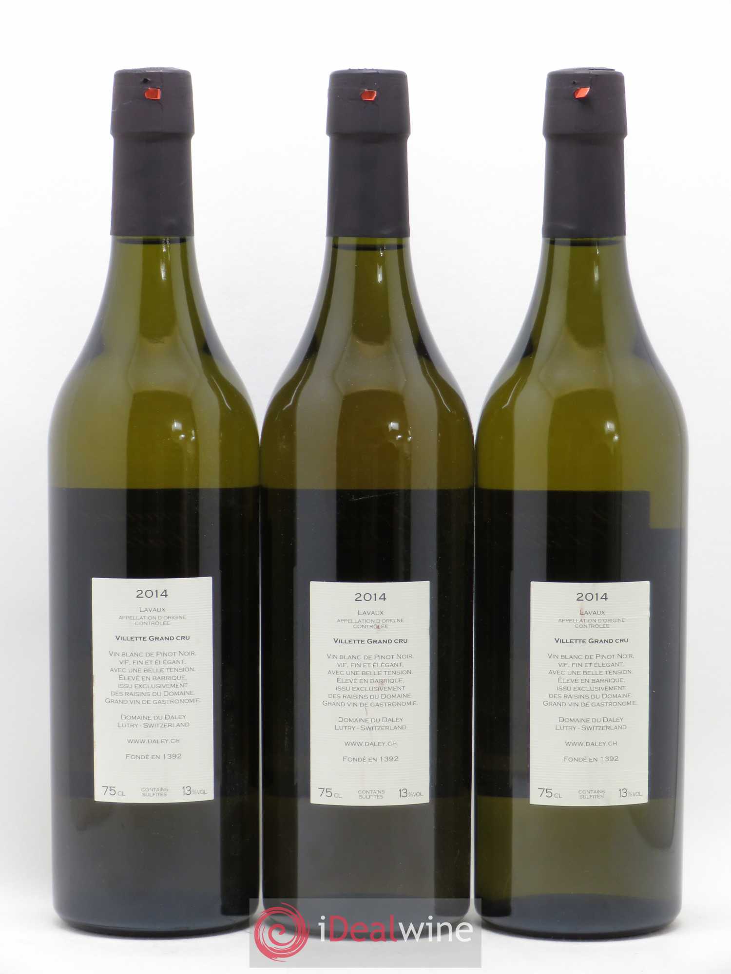 Divers AOC Lavaux Villette GC Blanc de Noirs Grande Reserve Domaine du Daley Cyril Severin 2014 - Posten von 3 Flaschen - 1