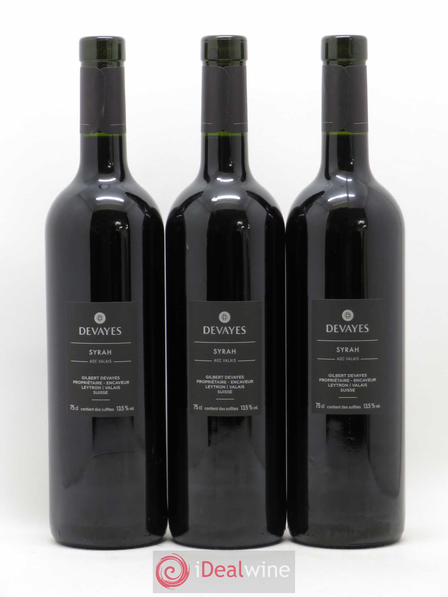 Valais Syrah Gilbert Devayes 2018 - Posten von 3 Flaschen - 1
