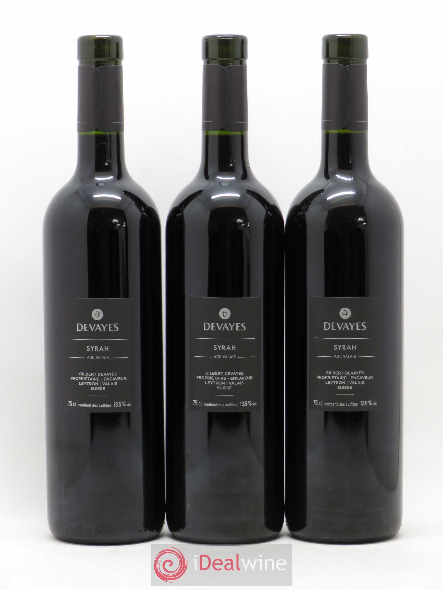 Valais Syrah Gilbert Devayes 2018 - Lot de 3 bouteilles - 1