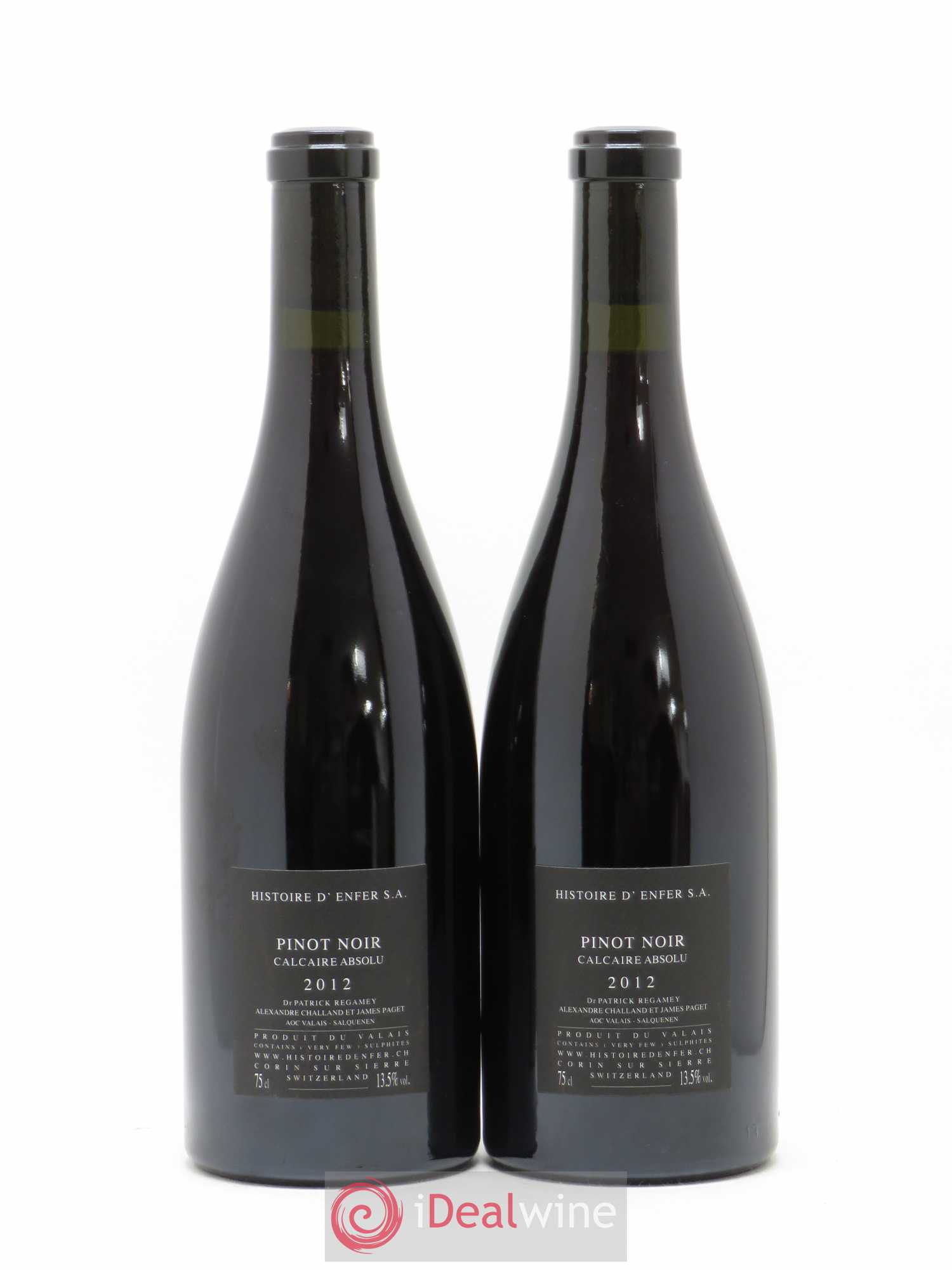 Valais Calcaire Absolu Pinot Noir Histoire d'Enfer 2012 - Lot de 2 bouteilles - 1