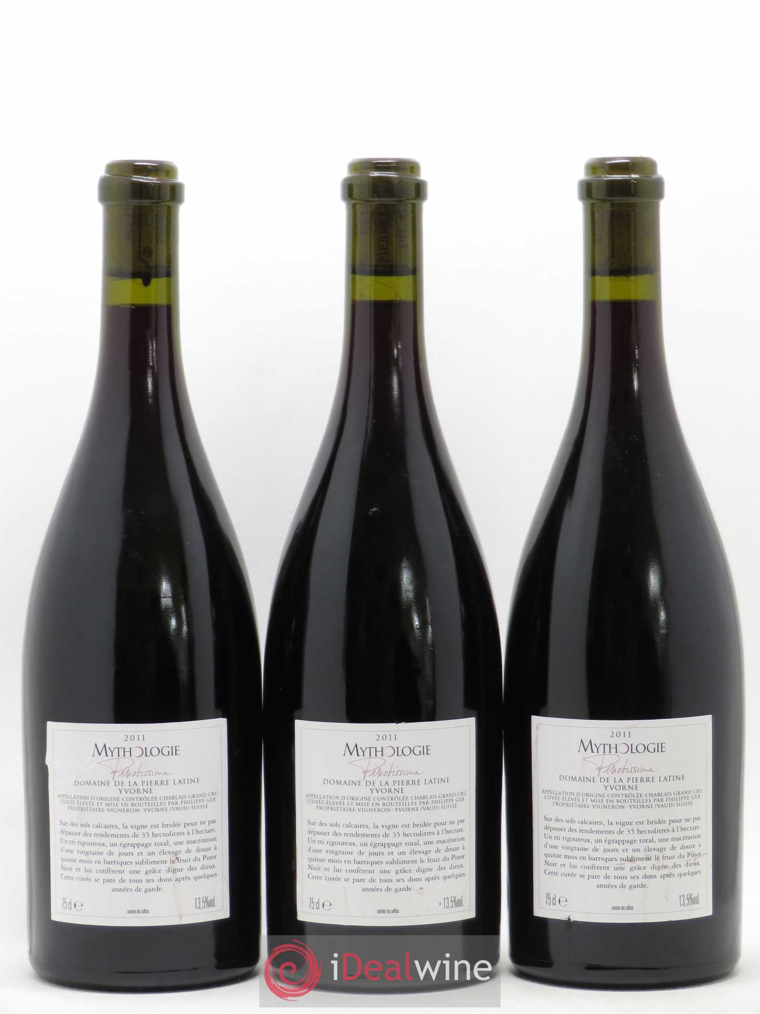 Vins Etrangers Mythologie Pinotissima Domaine de la Pierre Latine 2011 - Posten von 3 Flaschen - 1