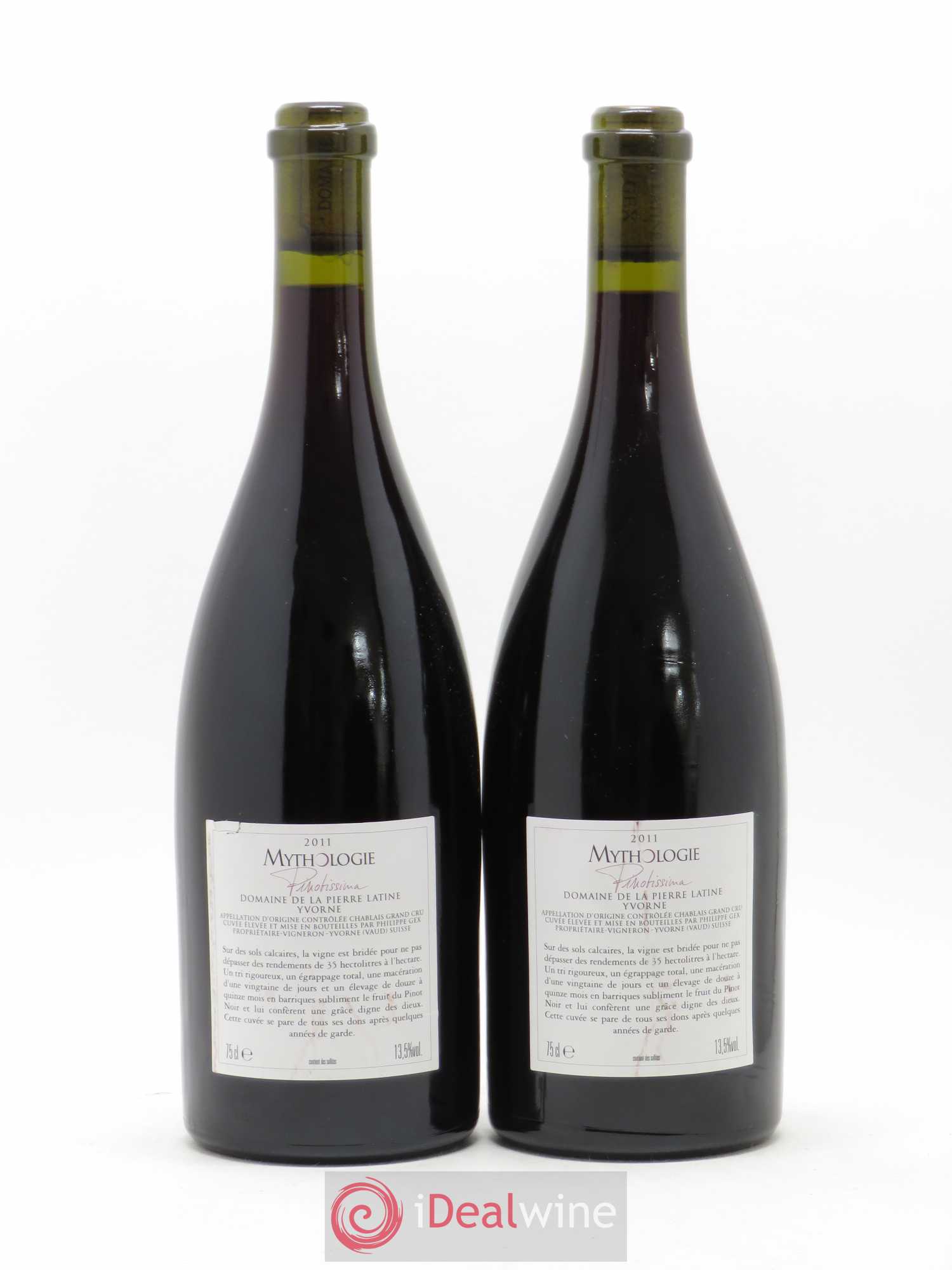 Vins Etrangers Mythologie Pinotissima Dmaine de la Pierre Latine 2011 - Posten von 2 Flaschen - 1