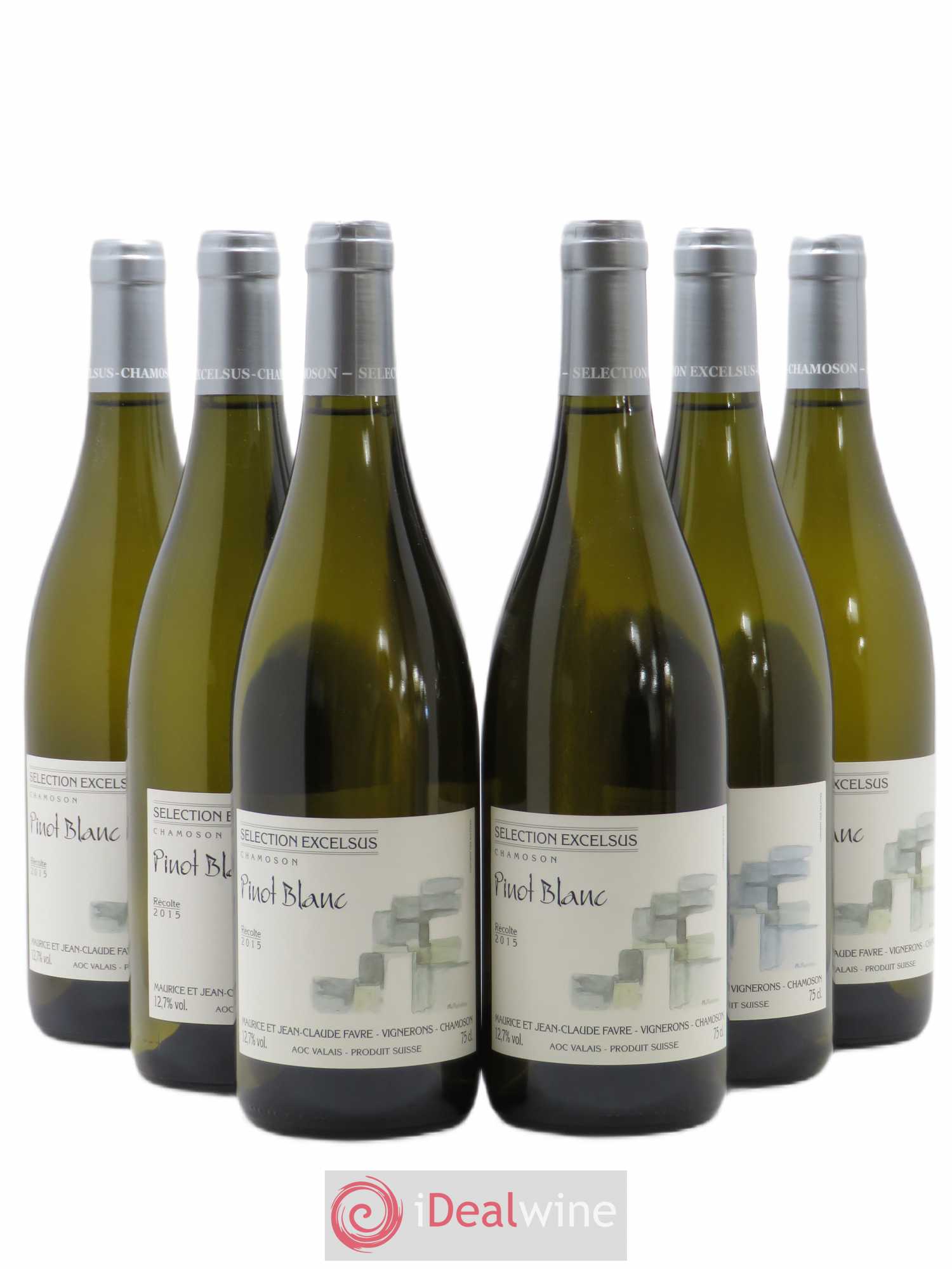 Valais Pinot Blanc Excelsus Chamoson Jean-Claude Favre 2015 - Posten von 6 Flaschen - 0
