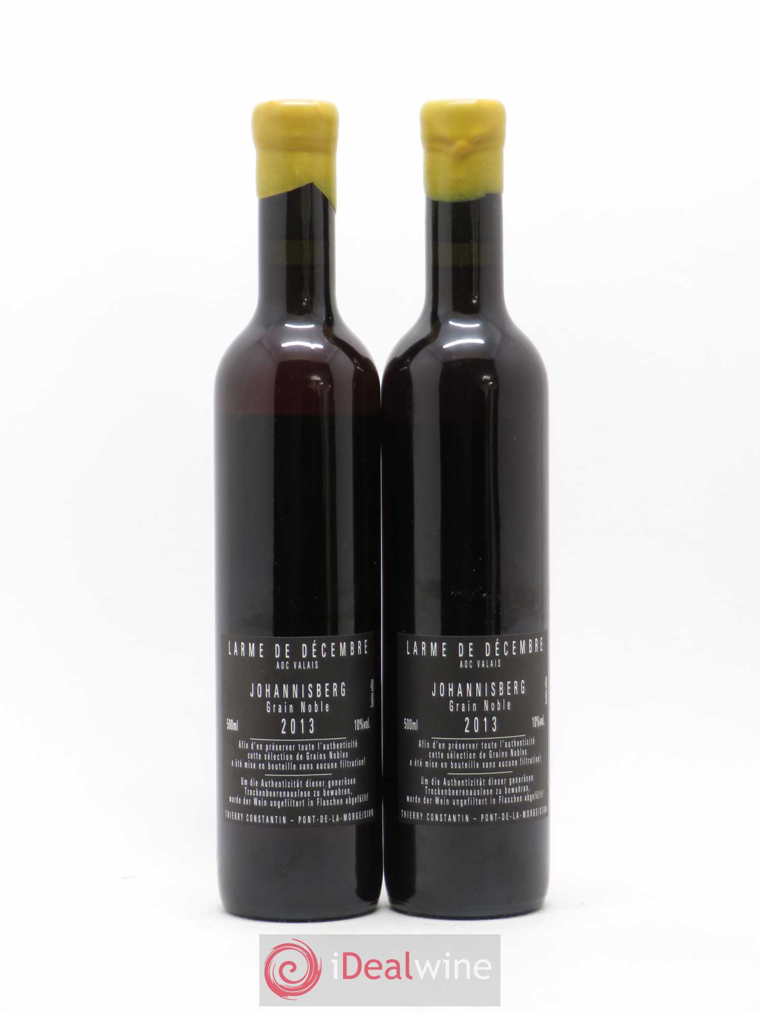 Valais Johannisberg Larme de Décembre Grains nobles Domaine Thierry Constantin 50cl 2013 - Posten von 2 Flaschen - 1