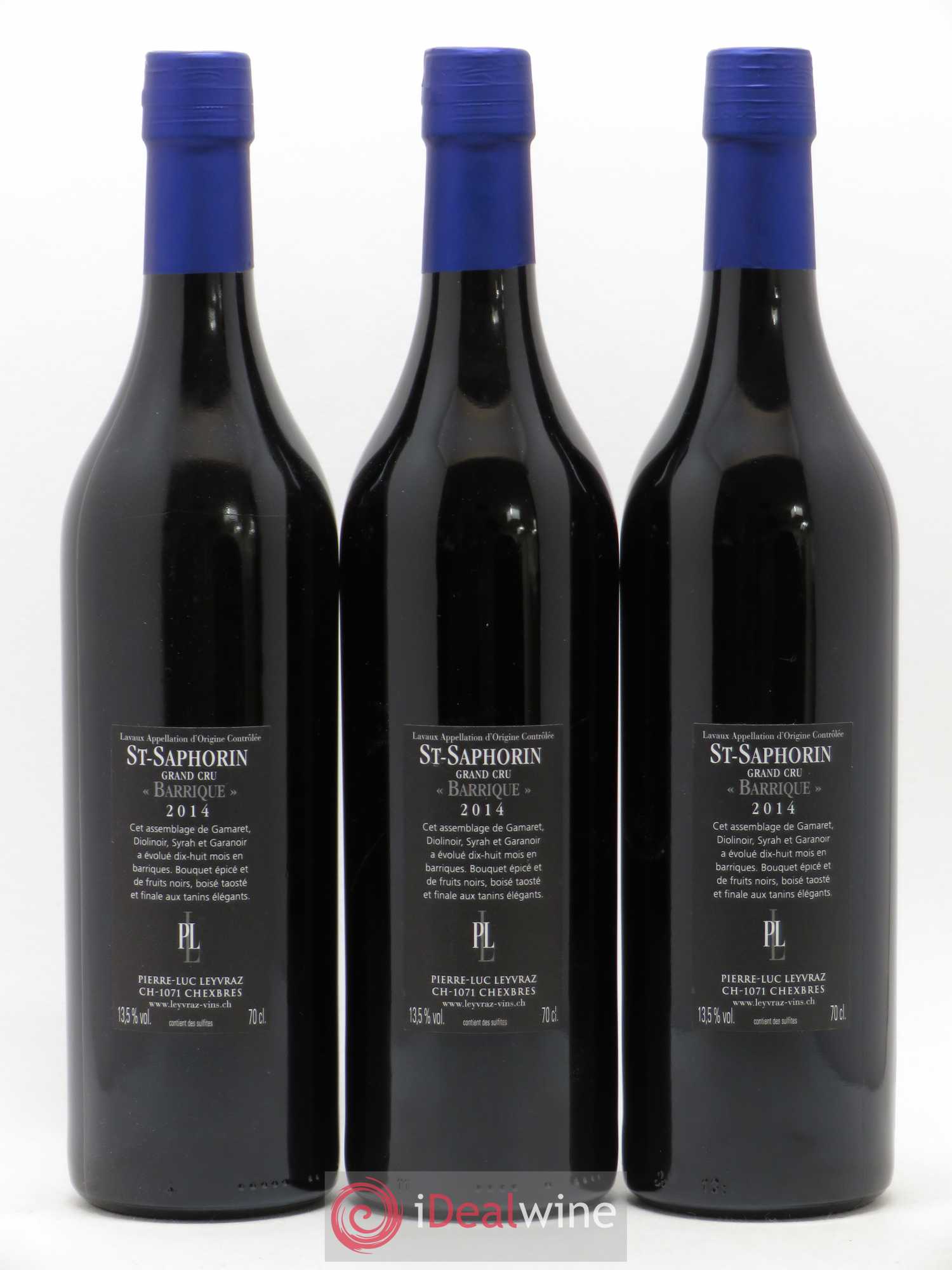 Vins Etrangers Le Saint-Saphorin Barrique Pierre-Luc Leyvraz 2014 - Posten von 6 Flaschen - 2