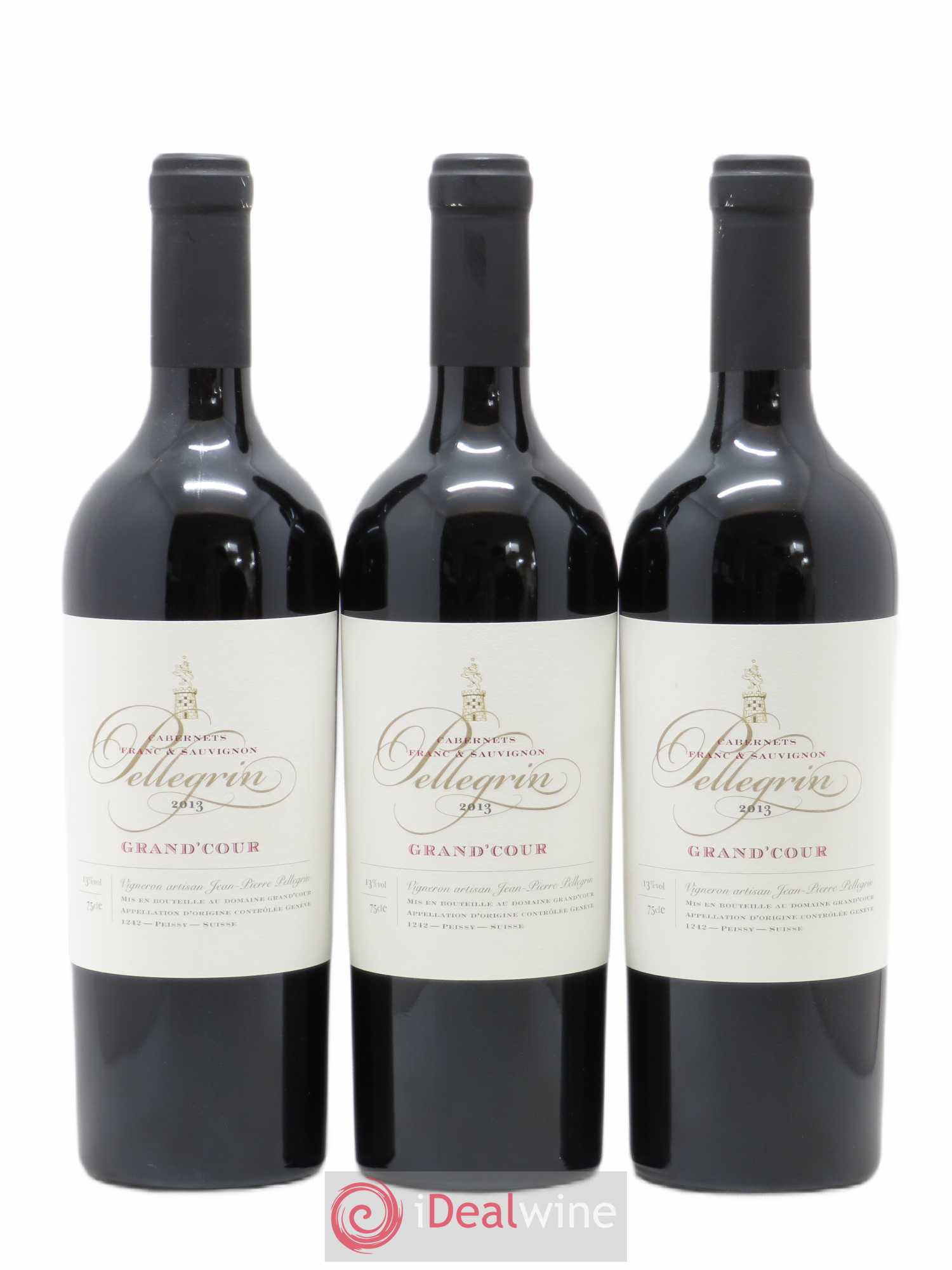 Vins Etrangers Cabernet Franc-Cabernet Sauvignon Domaine Grand'Cour Jean-Pierre Pellegrin 2013 - Posten von 3 Flaschen - 0