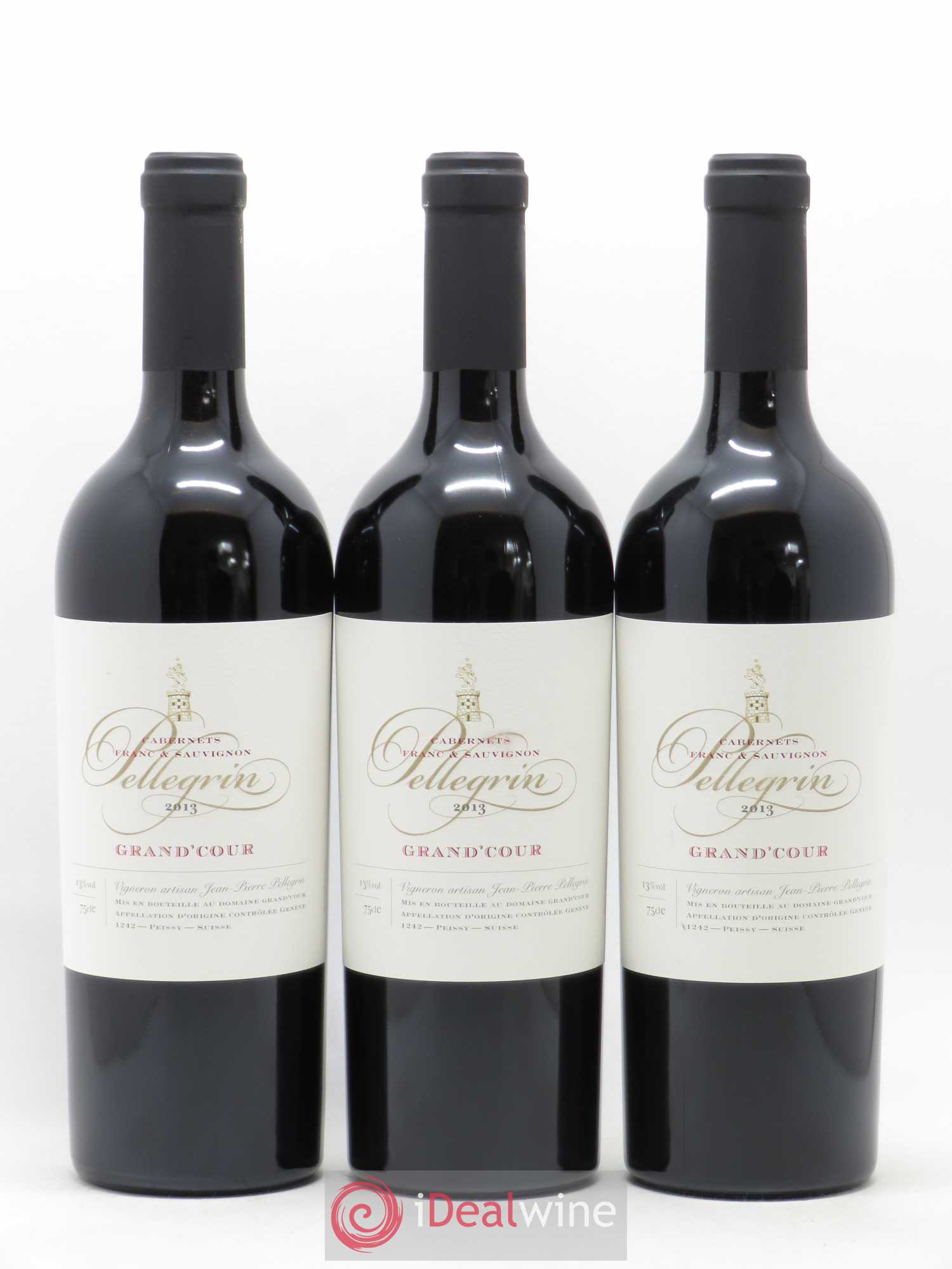 Vins Etrangers Cabernet Franc-Cabernet Sauvignon Domaine Grand'Cour Jean-Pierre Pellegrin 2013 - Posten von 3 Flaschen - 0