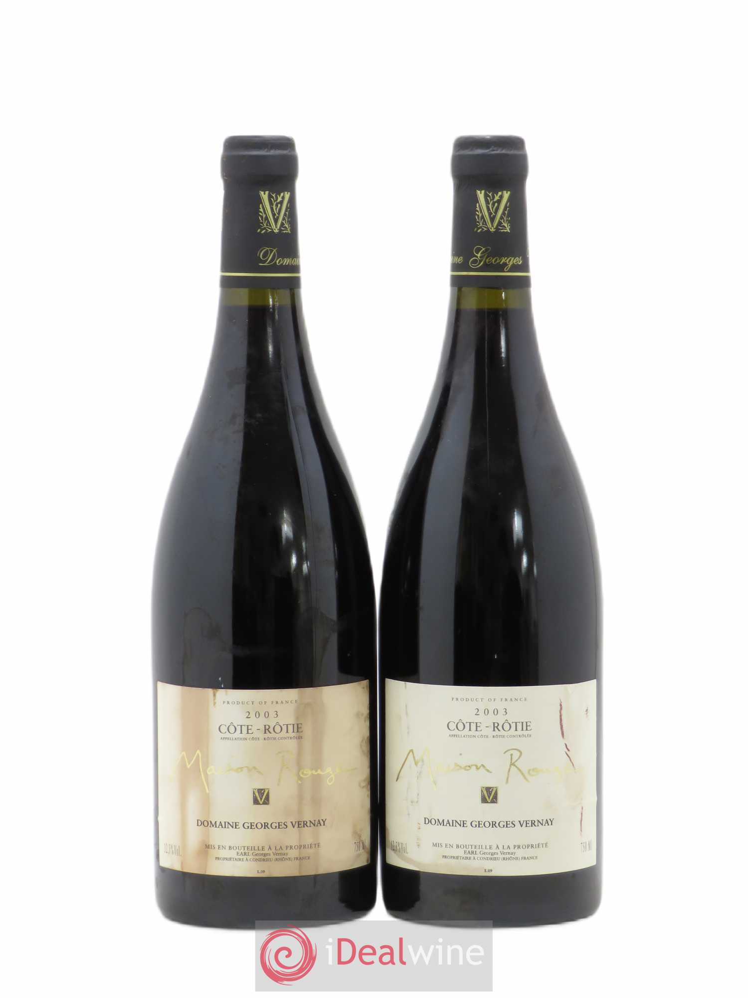 Côte-Rôtie Maison Rouge Georges Vernay 2003 - Lot de 2 bouteilles - 0