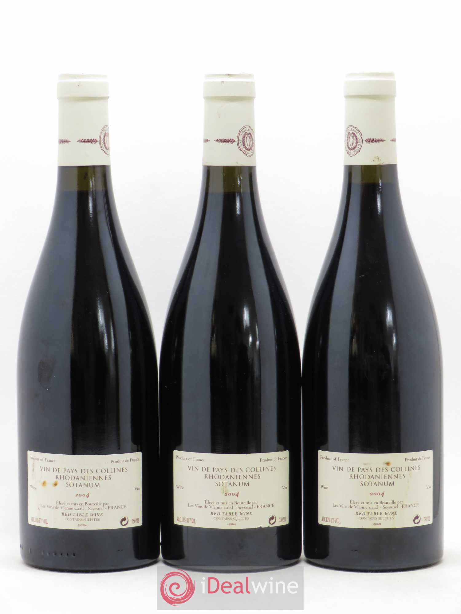 Collines Rhodaniennes Sotanum Les Vins de Vienne 2004 - Lot de 3 bouteilles - 1
