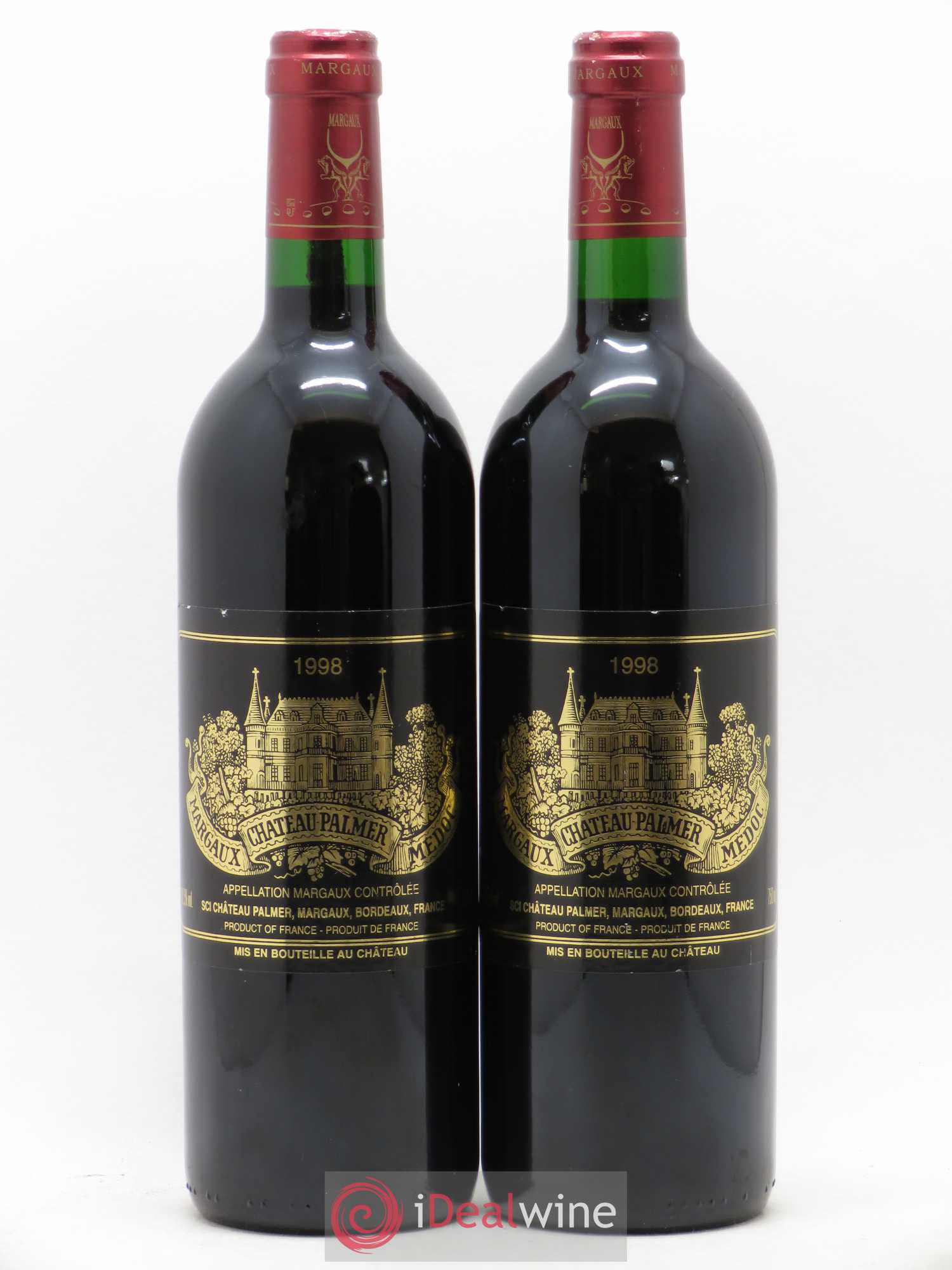 Château Palmer 3ème Grand Cru Classé 1998 - Lot de 2 bouteilles - 0