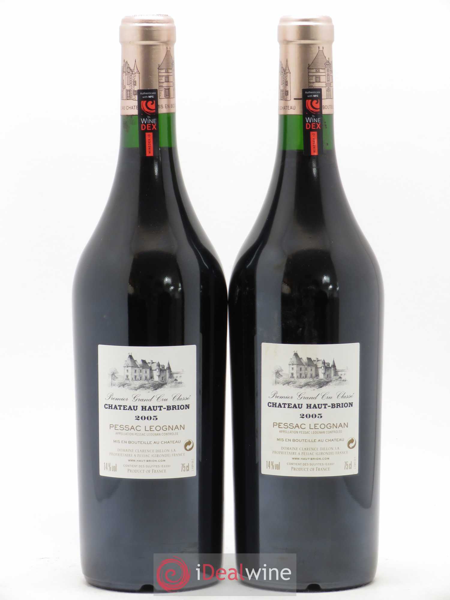 Château Haut Brion 1er Grand Cru Classé 2005 - Lot de 2 bouteilles - 1