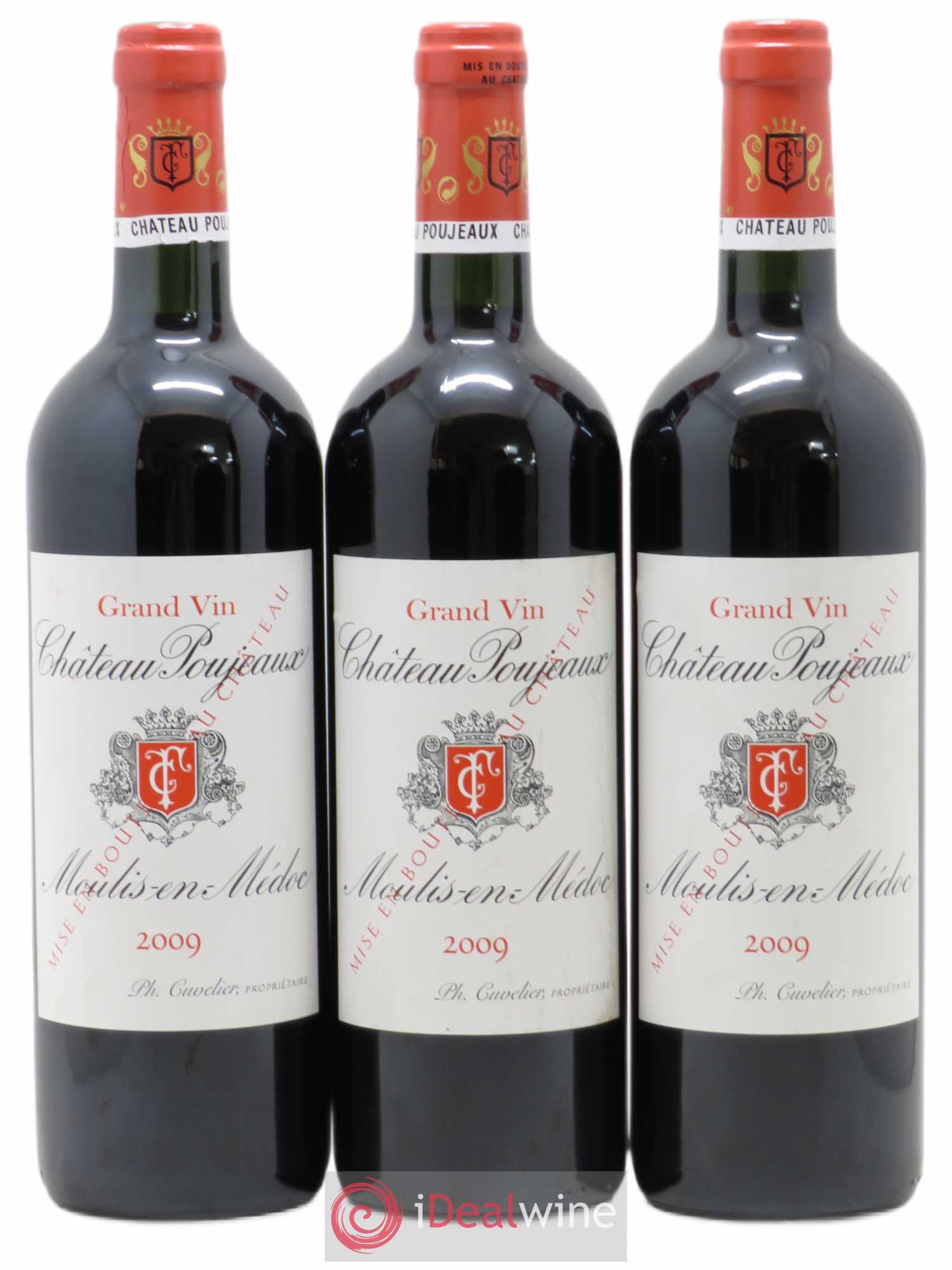Château Poujeaux 2009 - Lot de 3 bouteilles - 0