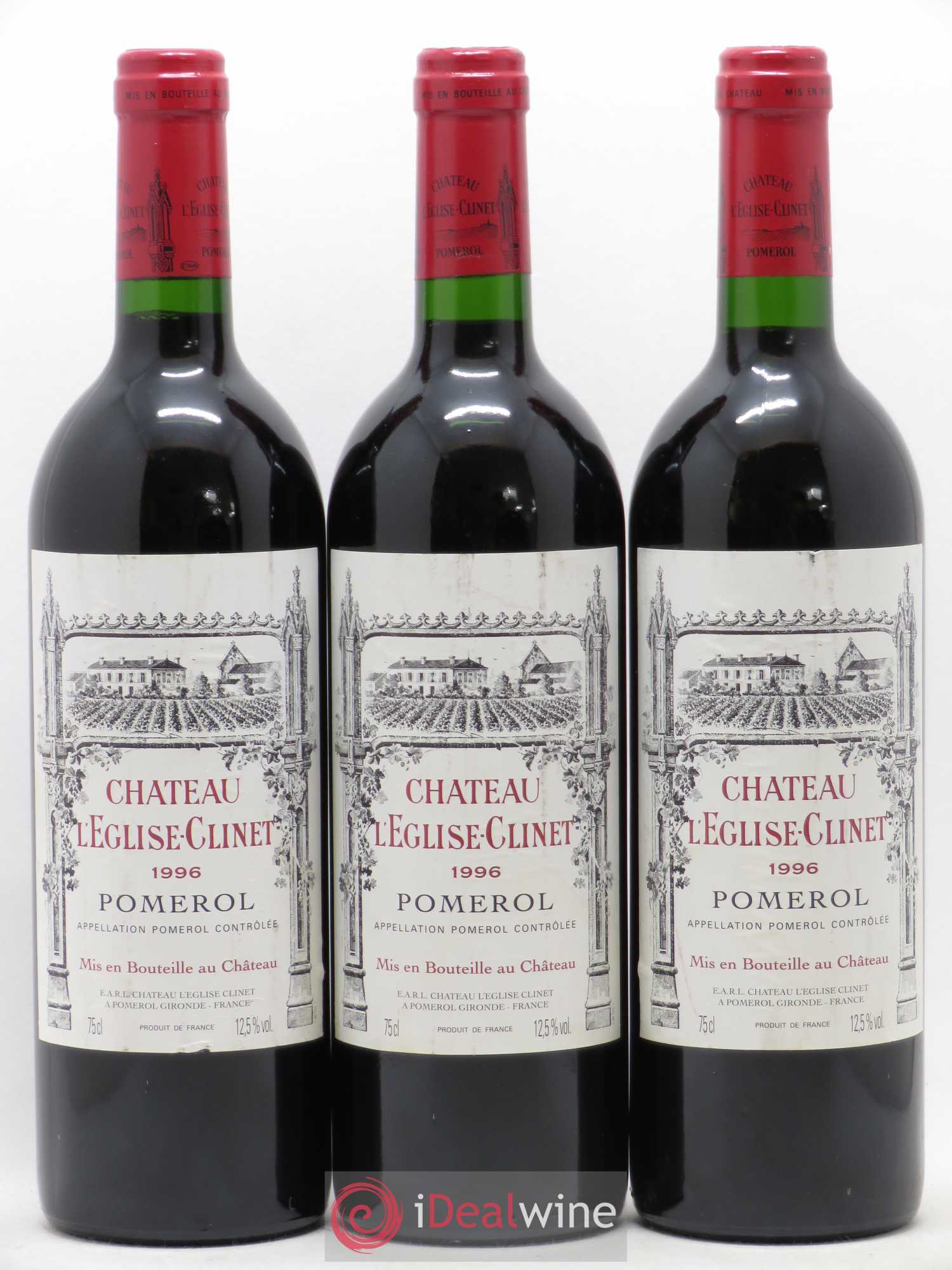 Château l' Église Clinet 1996 - Lot de 3 bouteilles - 0