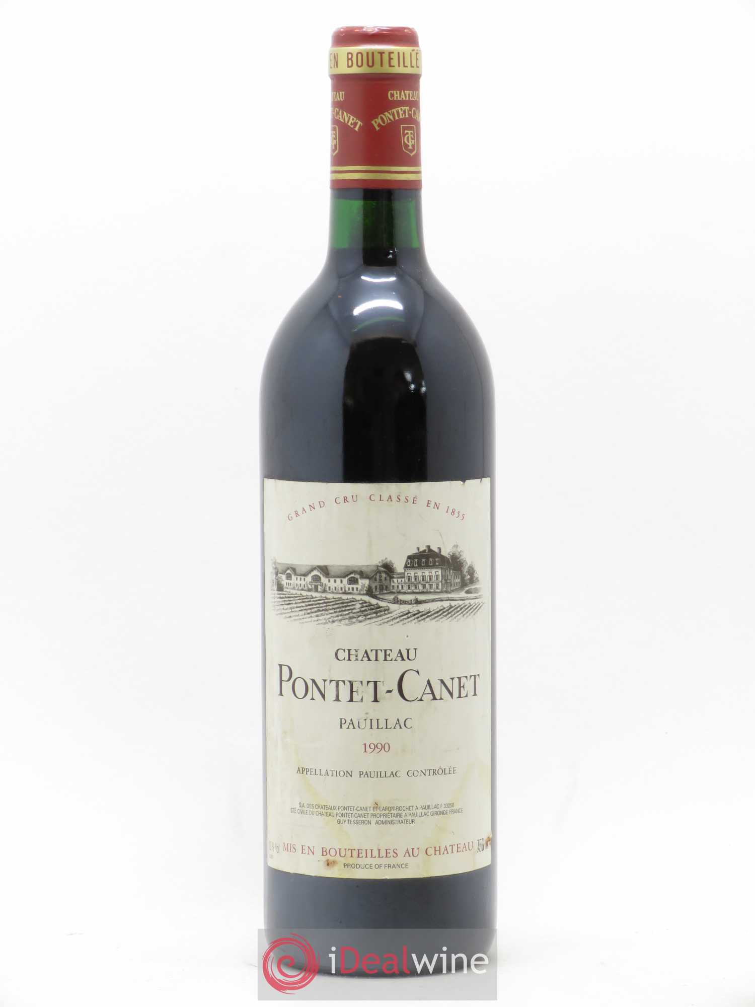Château Pontet Canet 5ème Grand Cru Classé 1990 - Lot de 1 bouteille - 0