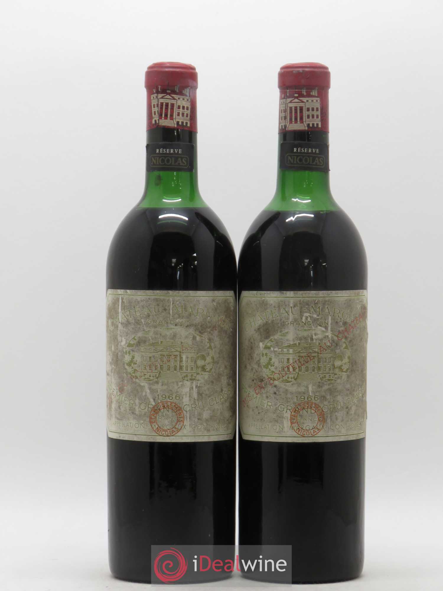 Château Margaux 1er Grand Cru Classé 1966 - Lot de 2 bouteilles - 0