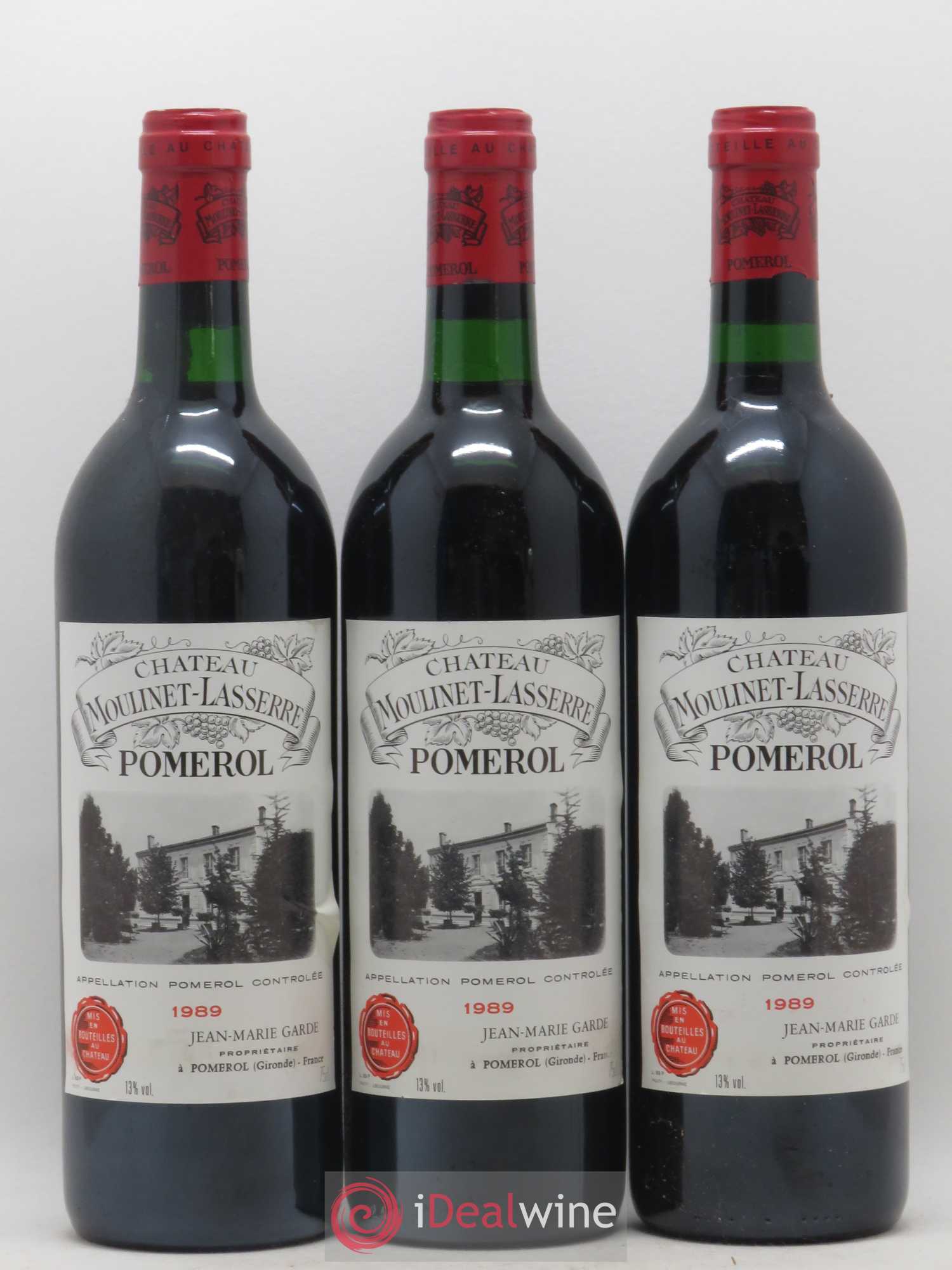 Château Moulinet Lasserre 1989 - Lot de 12 bouteilles - 1