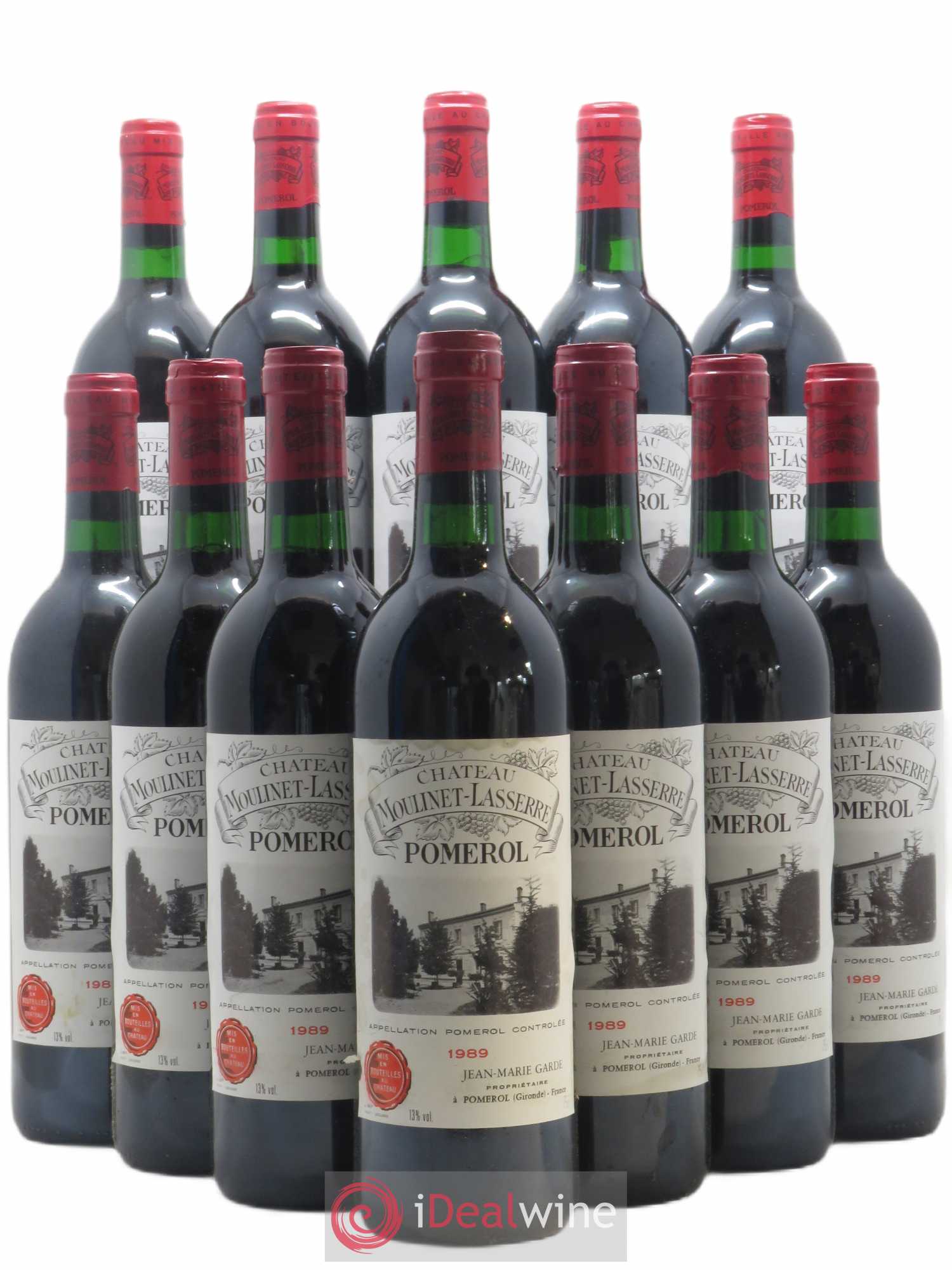 Château Moulinet Lasserre 1989 - Lot de 12 bouteilles - 0
