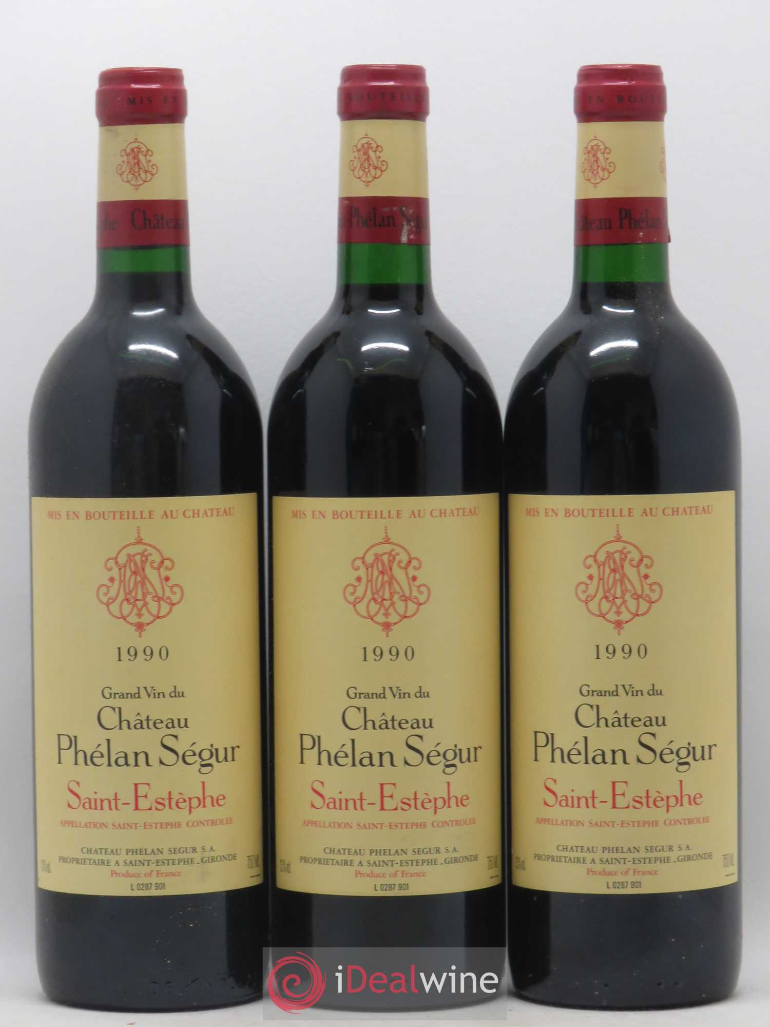 Château Phélan Ségur 1990 - Lot de 12 bouteilles - 1