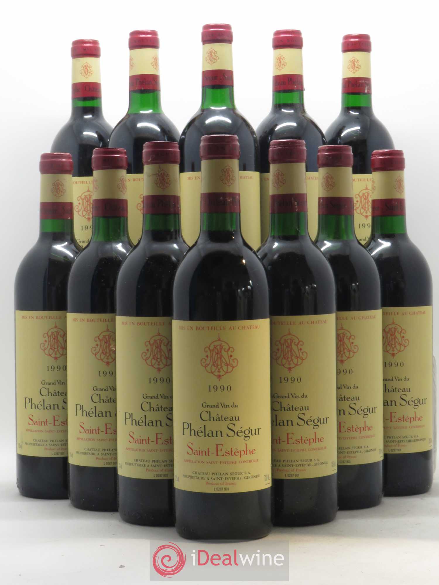 Château Phélan Ségur 1990 - Lot de 12 bouteilles - 0
