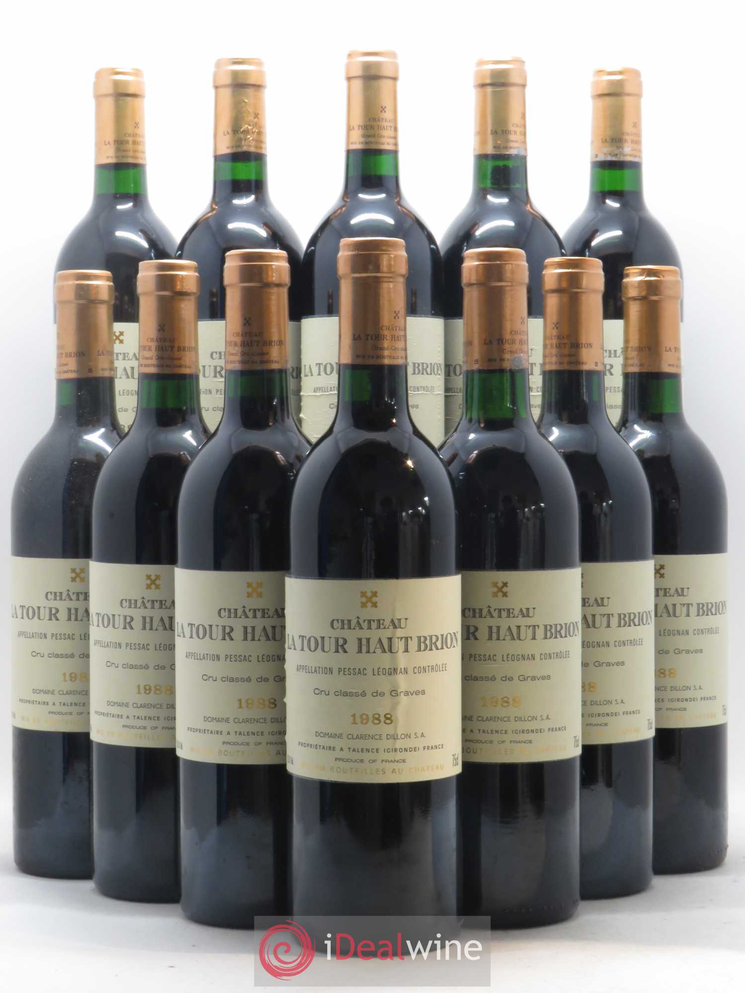 Château la Tour Haut-Brion Cru Classé de Graves 1988 - Lot de 12 bouteilles - 0