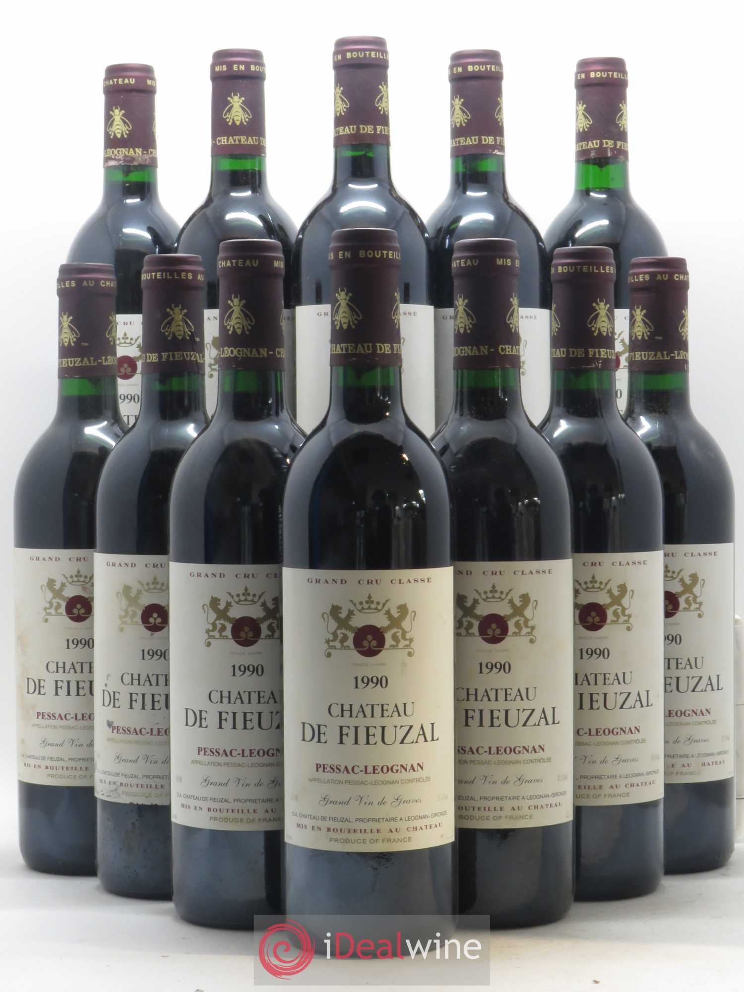 Château de Fieuzal Cru Classé de Graves 1990 - Lot de 12 bouteilles - 0