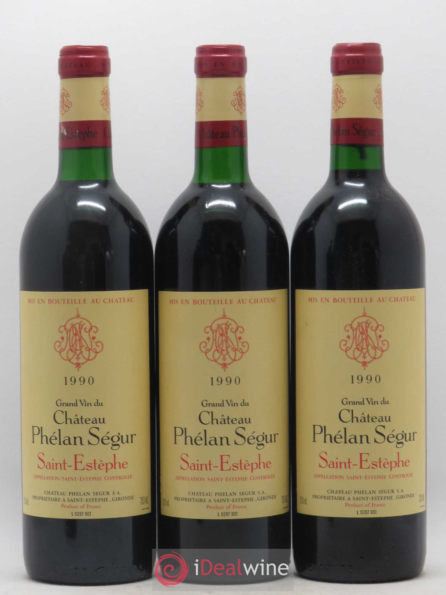 Château Phélan Ségur 1990 - Lot de 12 bouteilles - 1