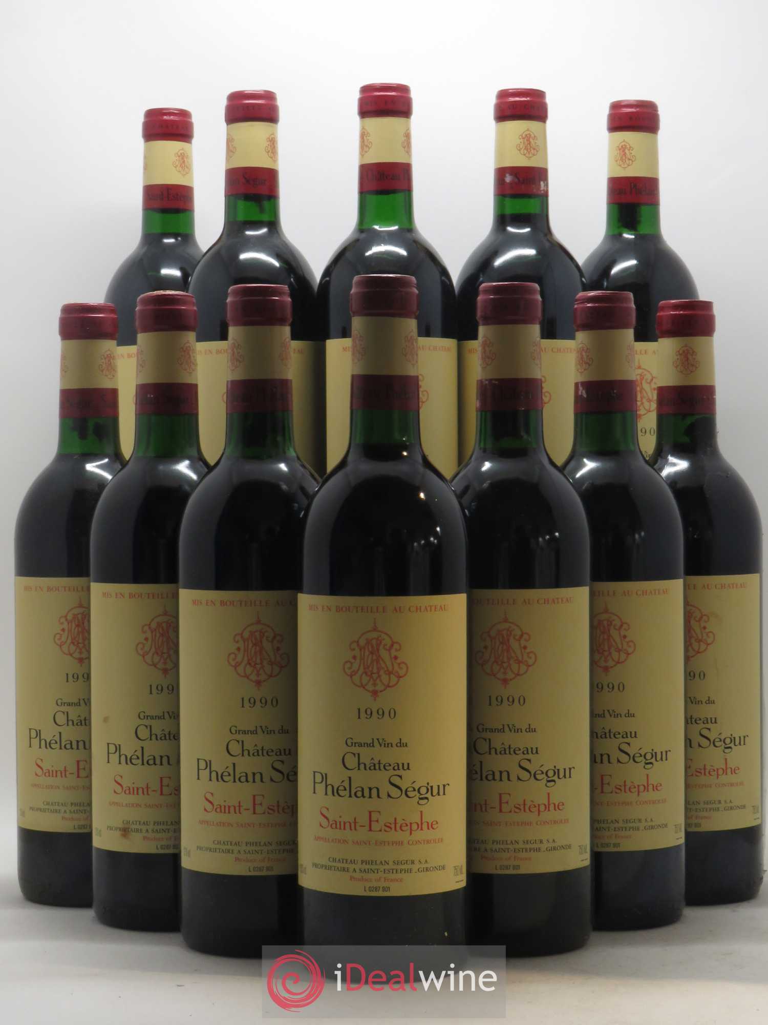 Château Phélan Ségur 1990 - Lot de 12 bouteilles - 0