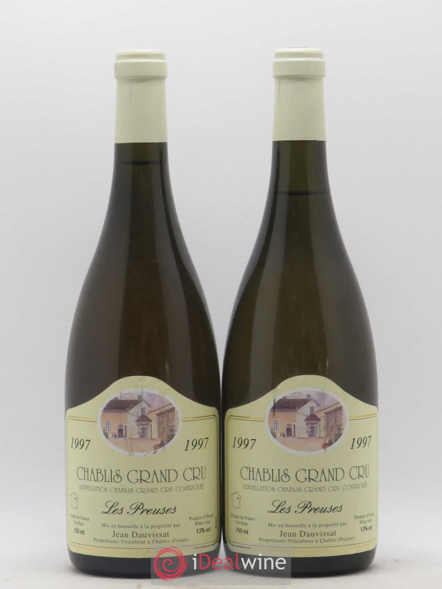 Chablis Grand Cru Les Preuses Jean & Sébastien Dauvissat 1997 - Lot de 2 bouteilles - 0