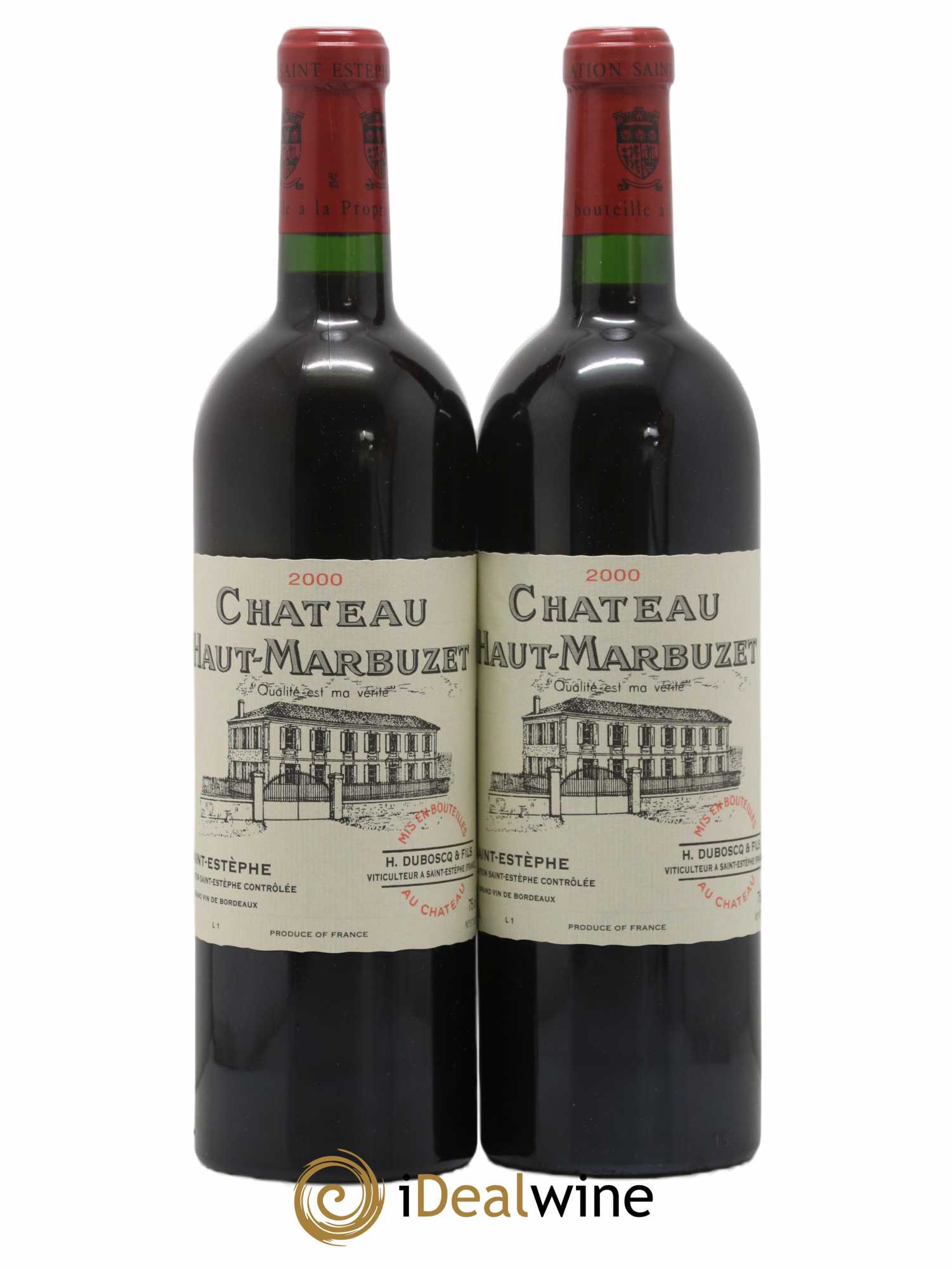Château Haut Marbuzet 2000 - Lot de 2 bouteilles - 0
