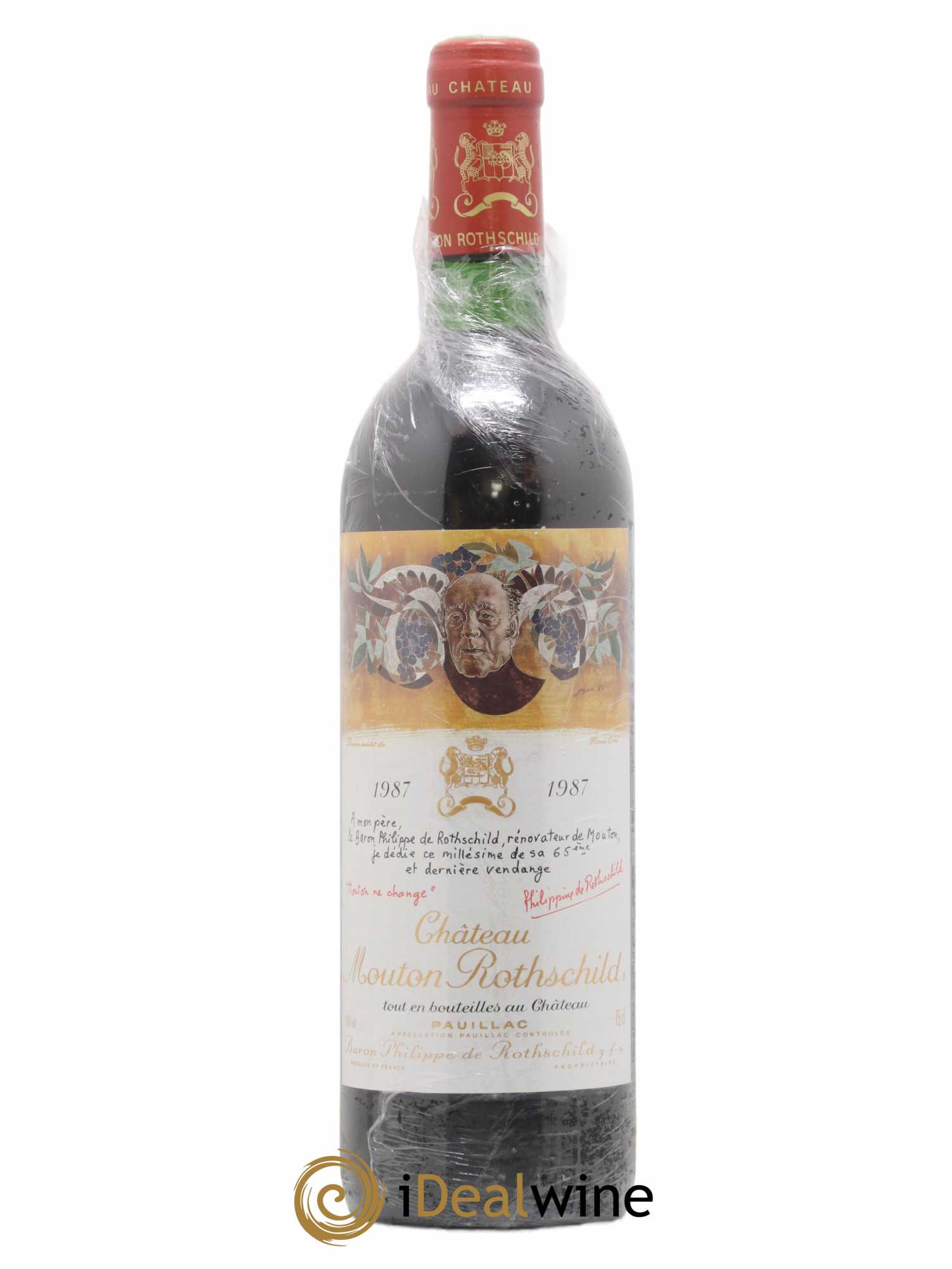 Château Mouton Rothschild 1er Grand Cru Classé 1987 - Lot de 1 bouteille - 0